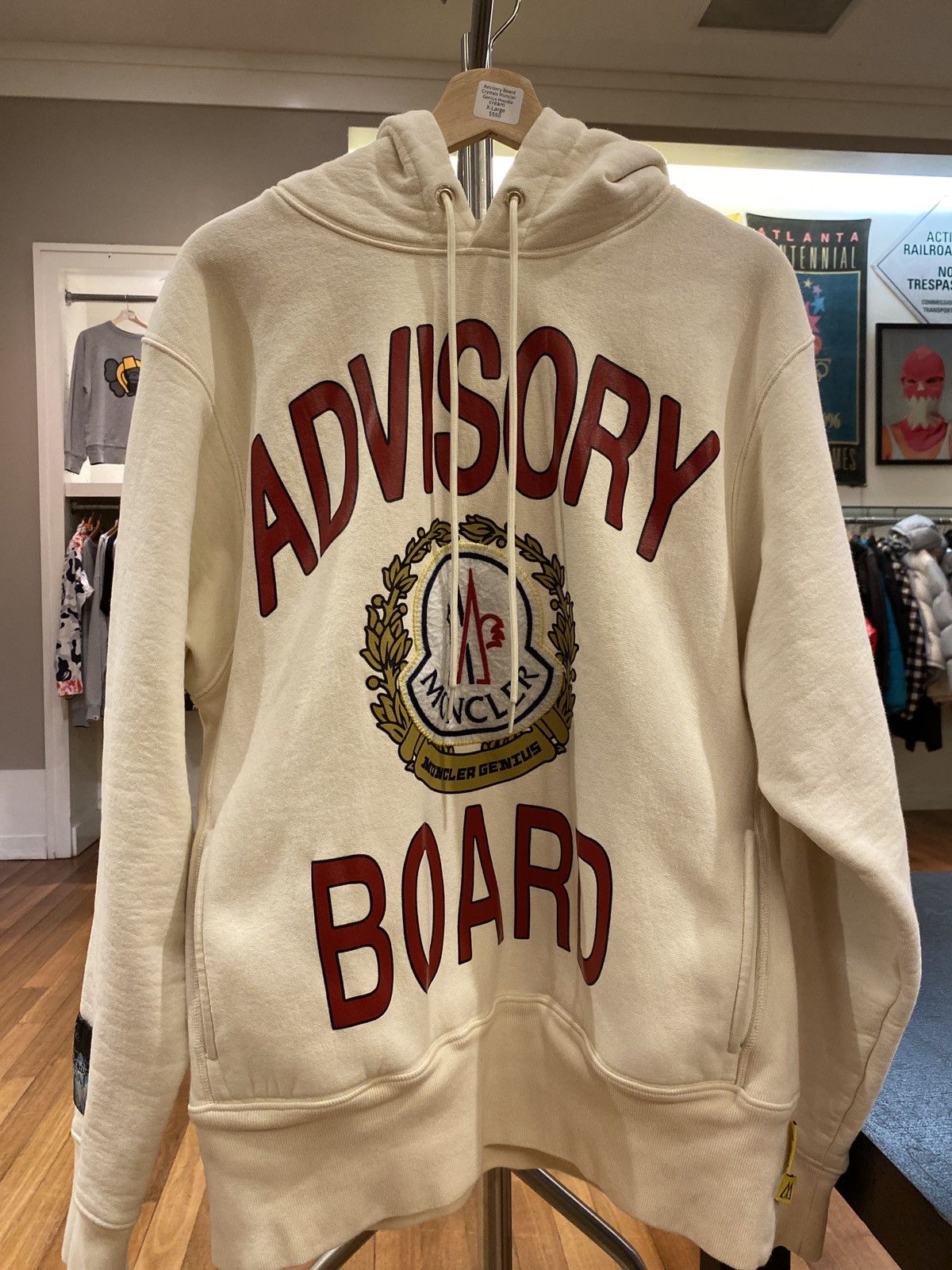 image of Advisory Board Crystals Moncler Genius Hoodie Genius Hoodie in Cream, Men's (Size XL)