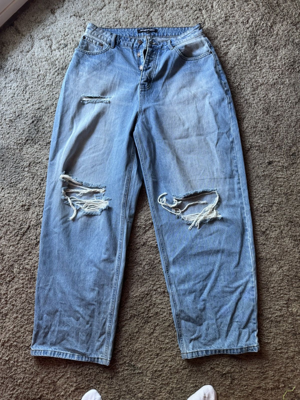 Other Im Happy Promise IHP Light Blue Baggy Denim sz 32 Size US 32 / EU 48 - 3 Thumbnail