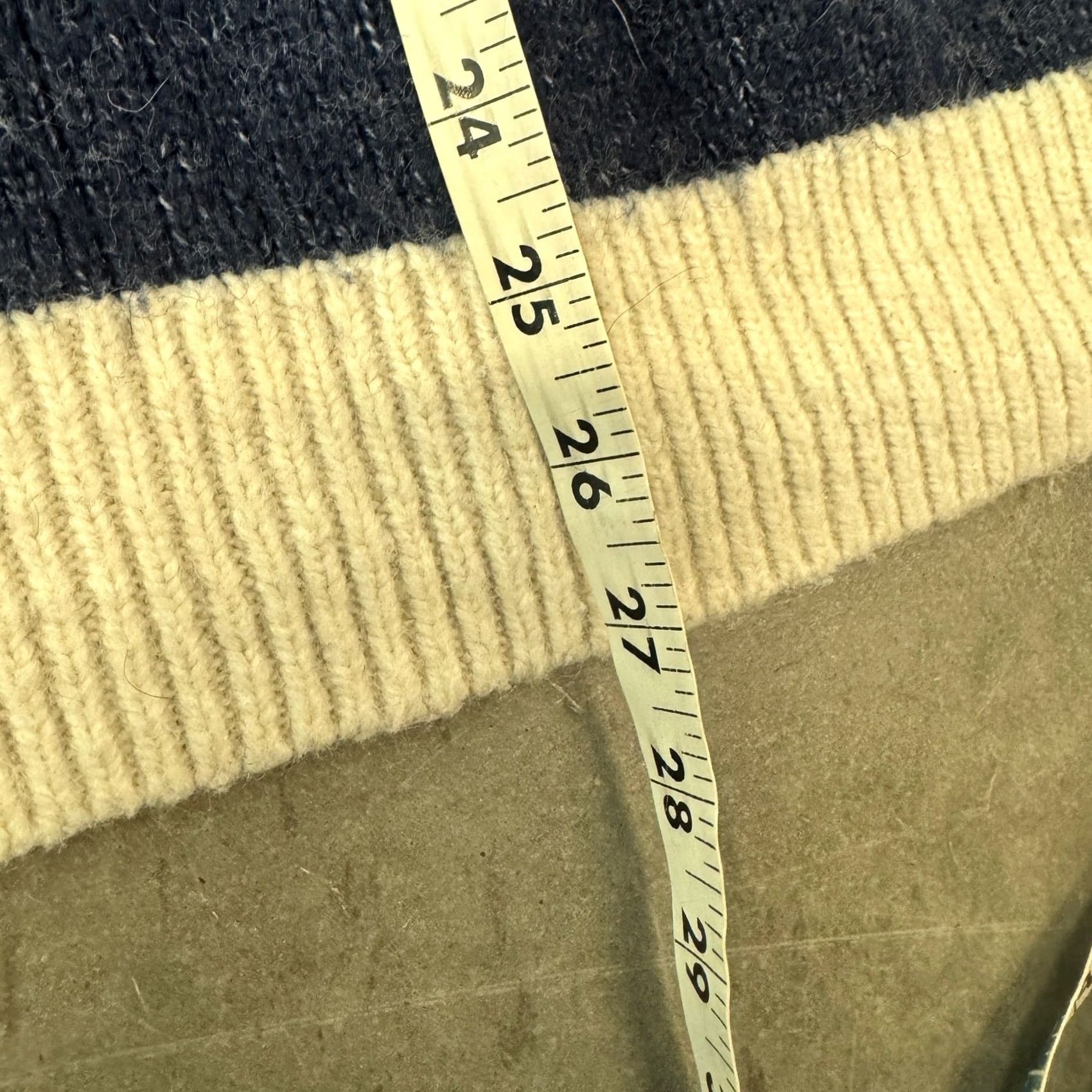 Vintage VINTAGE Blue Beige Oversized Knit Longsleeve Pullover Sweater Women's 4XL Pullover Knit 4X 90s 2000s Womens Size XXL / US 16-18 / IT 52-54 - 4 Thumbnail