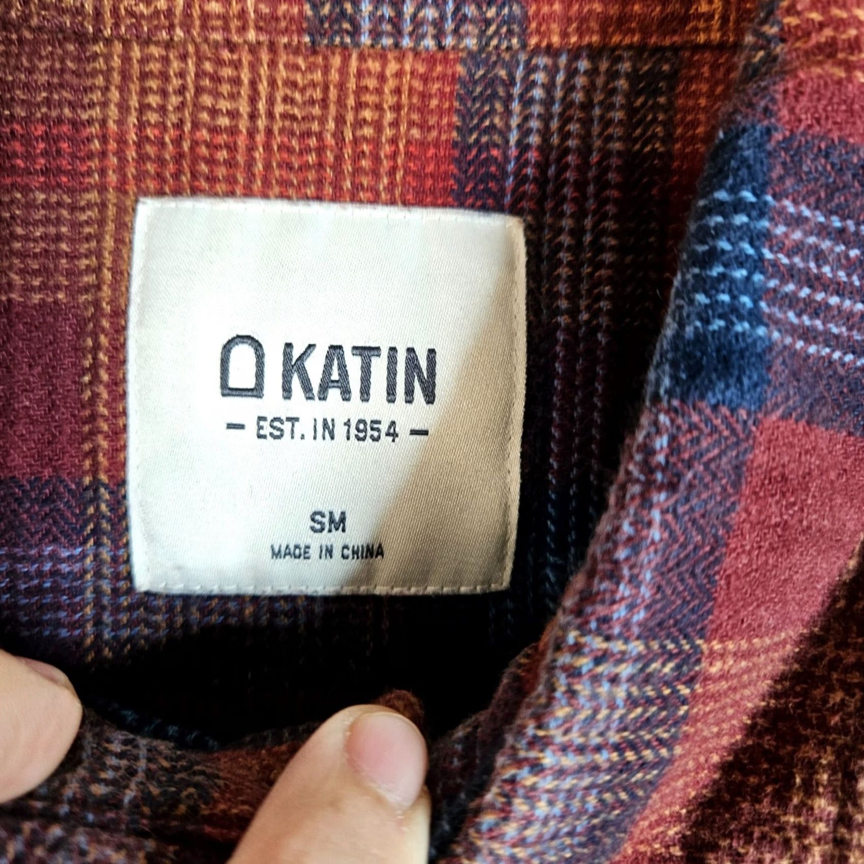 Katin Katin Shirt Mens SM Red Men plaid check button Flannel Casual Size Size US S / EU 44-46 / 1 - 7 Thumbnail