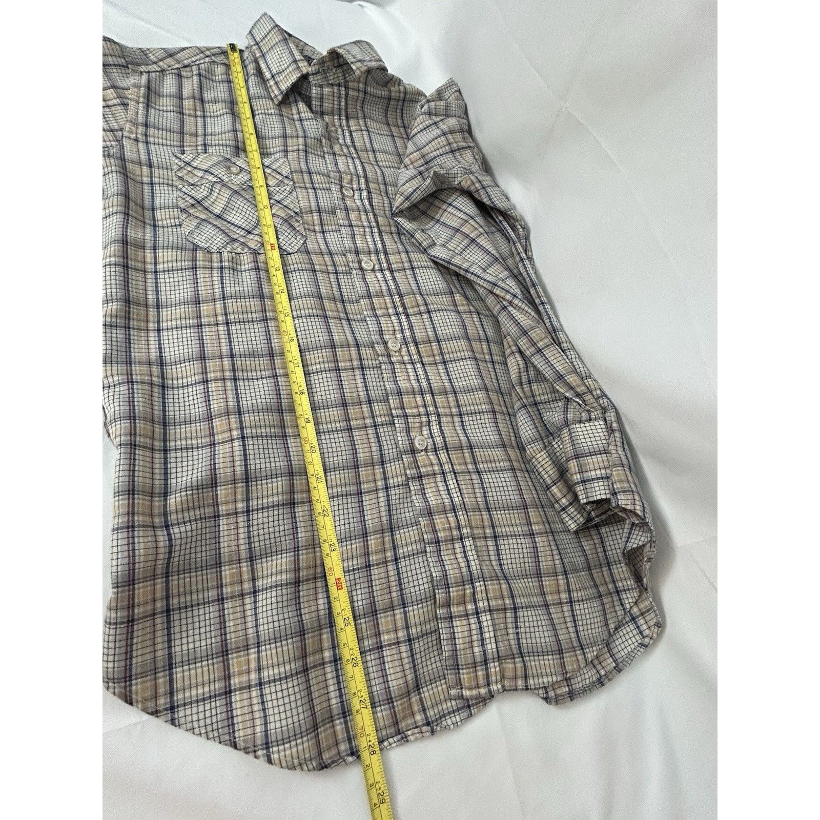 Levi's VTG Levis Mens M Plaid Button Up Long Sleeve Shirt White Tab Size US M / EU 48-50 / 2 - 8 Thumbnail