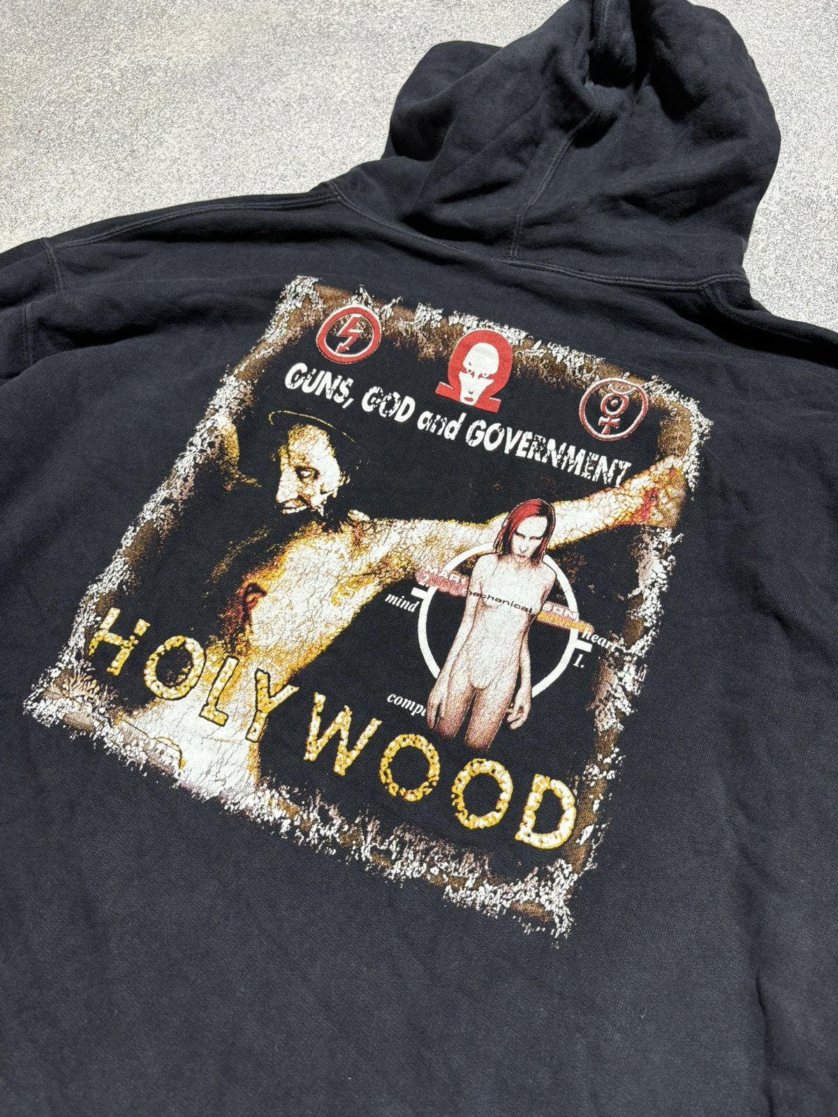 Band Tees × Marilyn Manson × Vintage Marilyn Manson Vintage 90s Band Hoodie Sweatshirt Rare Retro Size US XL / EU 56 / 4 - 9 Thumbnail