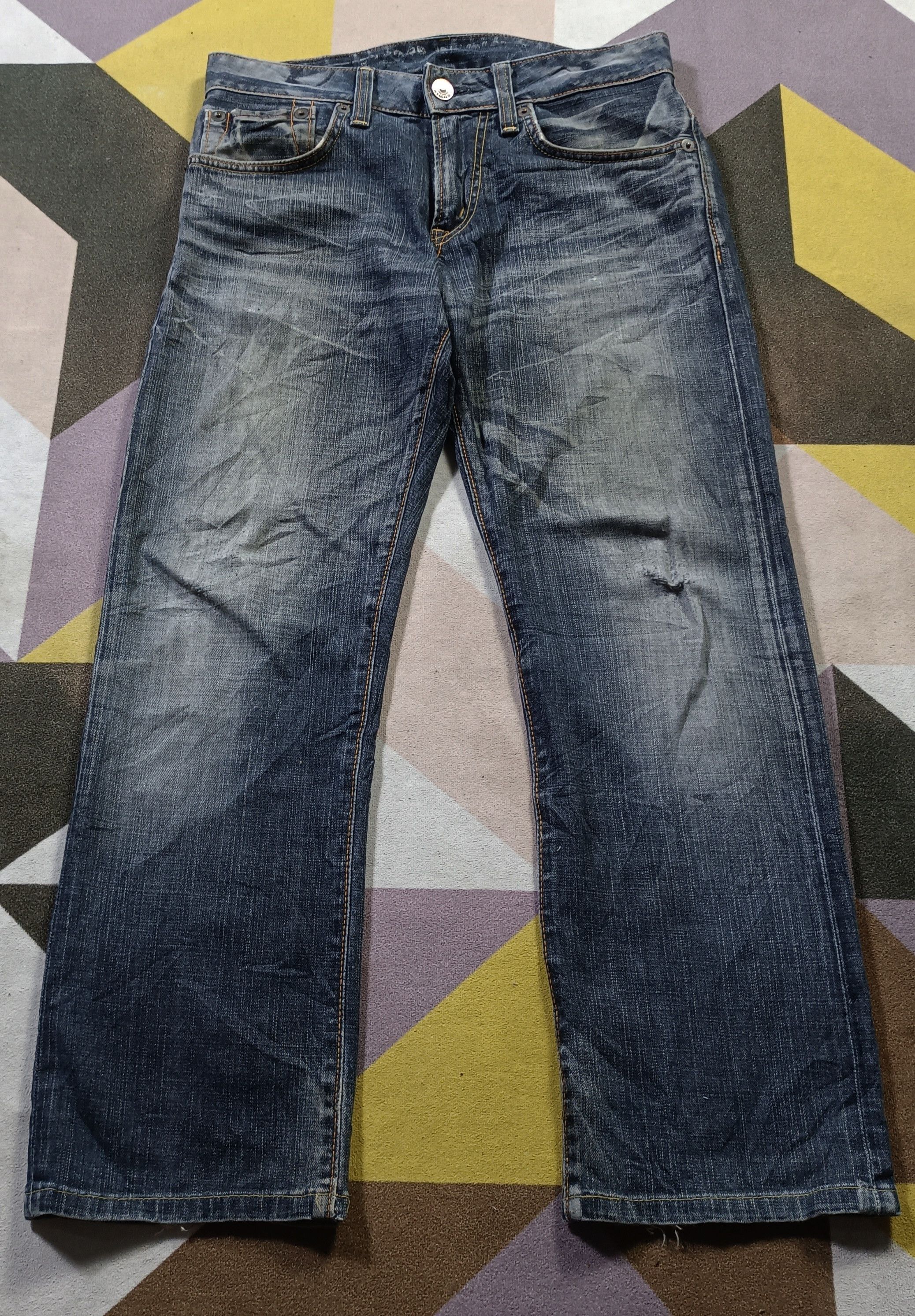 Edwin Vintage Edwin Blue Trip Edgeline 503 Distressed Denim Size US 32 / EU 48 - 1 Thumbnail