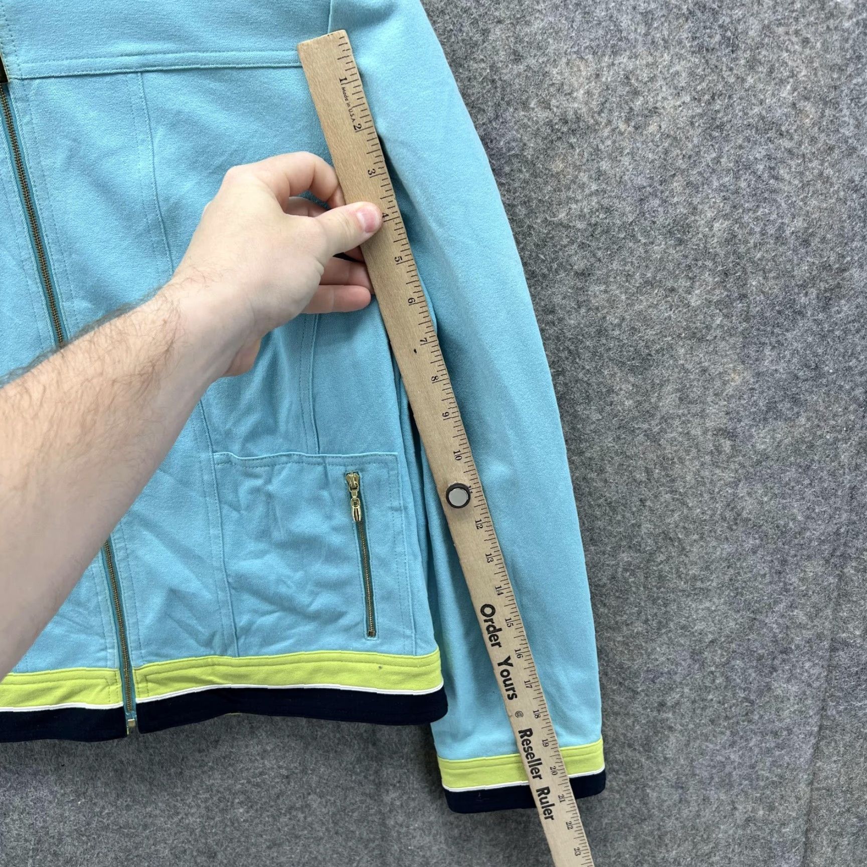 Vintage St John Jacket Women S Small Blue Green Full Zip Logo Sports All Seasons Size S / US 4 / IT 40 - 7 Thumbnail