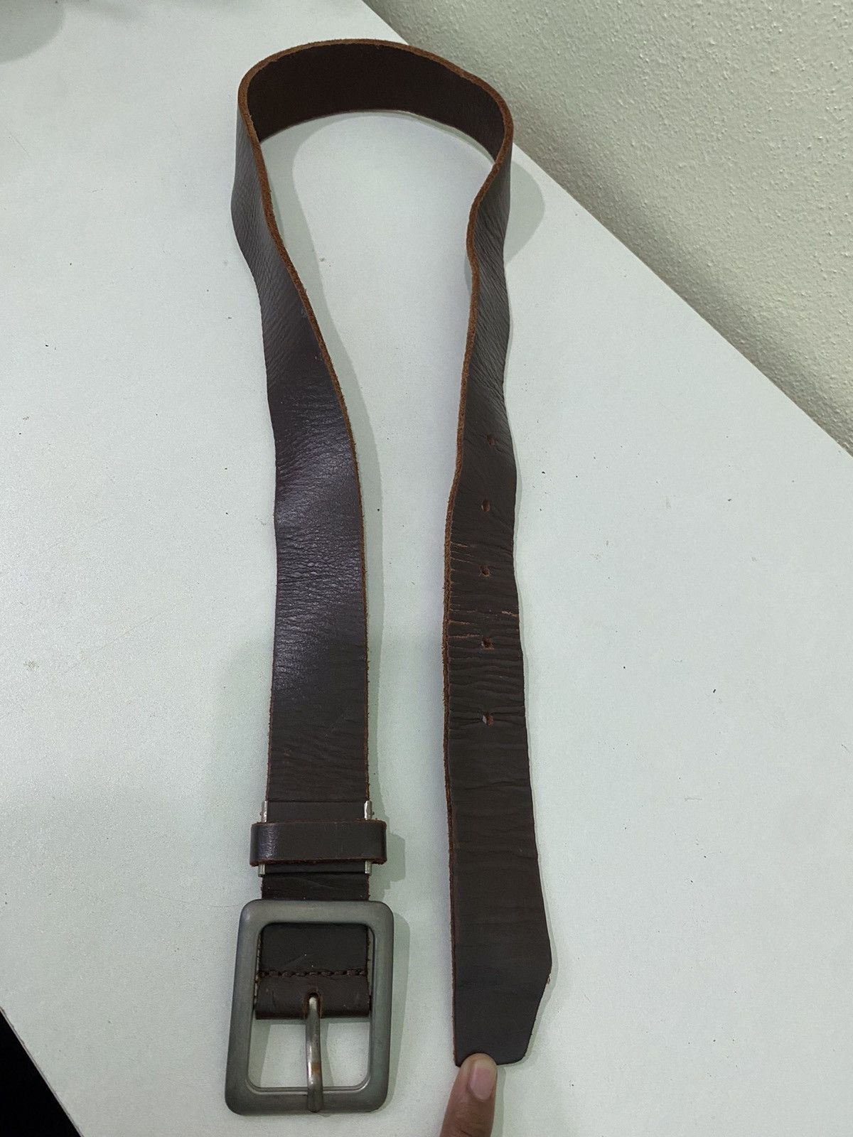 Japanese Brand Japanese Brand Leather Buckle Belt Size ONE SIZE - 6 Thumbnail