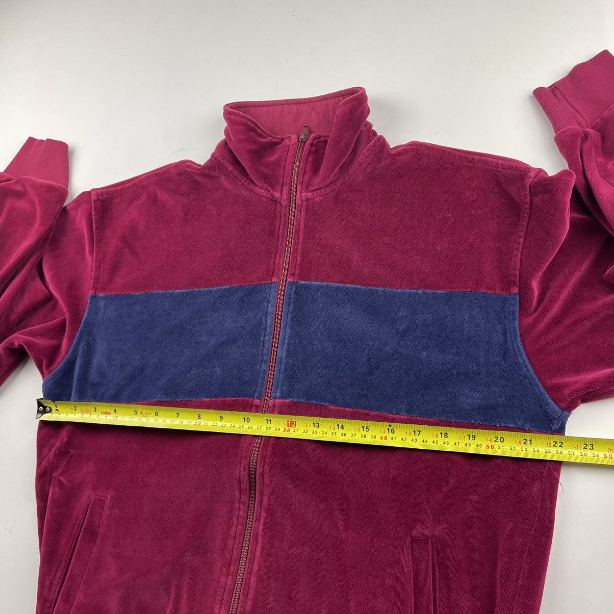 Nordstrom Vintage 80’s Nordstrom Brand Velour Track Jacket Magenta Size US L / EU 52-54 / 3 - 5 Thumbnail