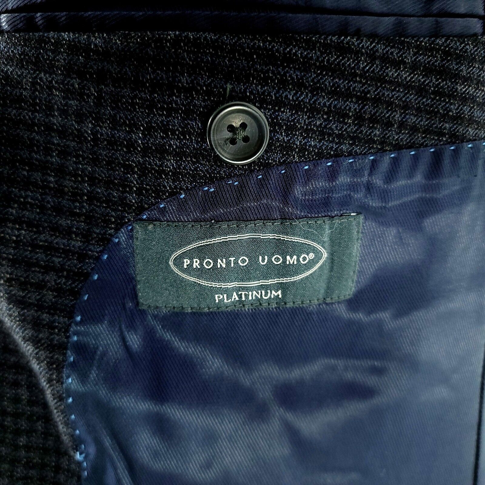 Pronto Uomo Pronto Uomo Platinum Wool 2 Button Sport Coat 42R Blue Check Size 42R - 8 Thumbnail