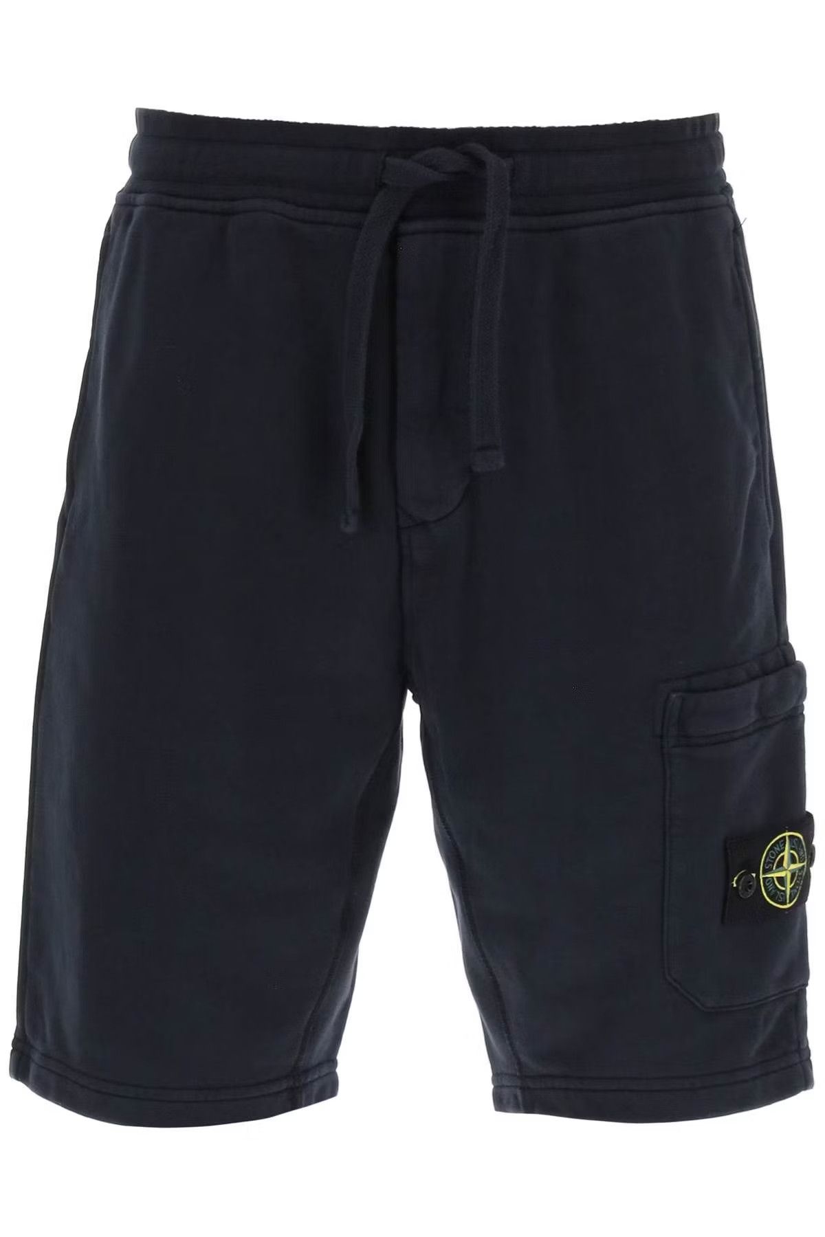 image of Stone Island O1S22I1N0524 Drawstring Sweatshort In Blue, Men's (Size 32)