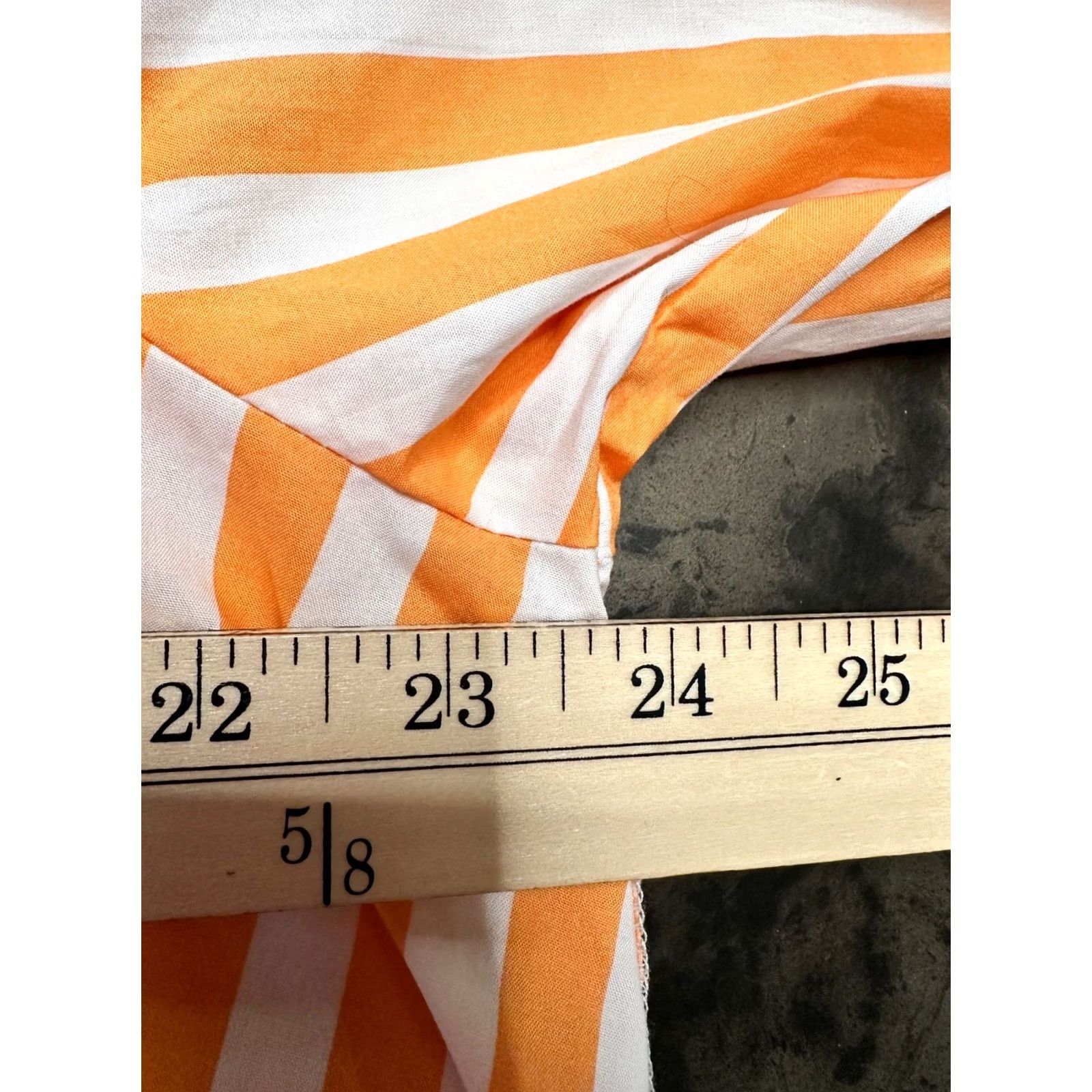 Talbots TALBOTS PLUS WOMENS 1X BUTTON UP LS SHIRT ORANGE STRIPE CLASSIC Size XL / US 12-14 / IT 48-50 - 5 Thumbnail
