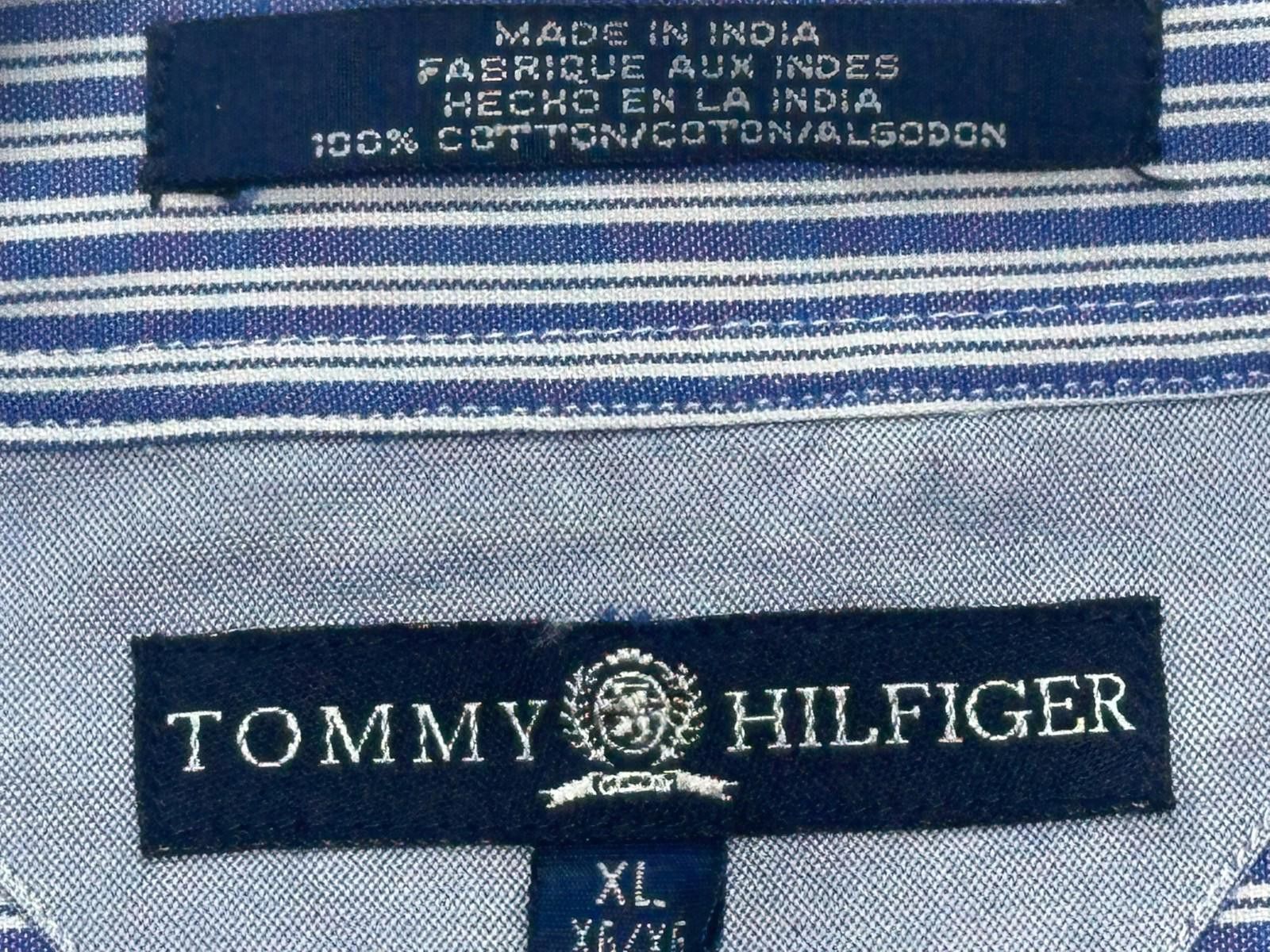 Tommy Hilfiger Tommy Hilfiger 100% Cotton Oxford Button Up Blue Mens XL Size US XL / EU 56 / 4 - 3 Thumbnail