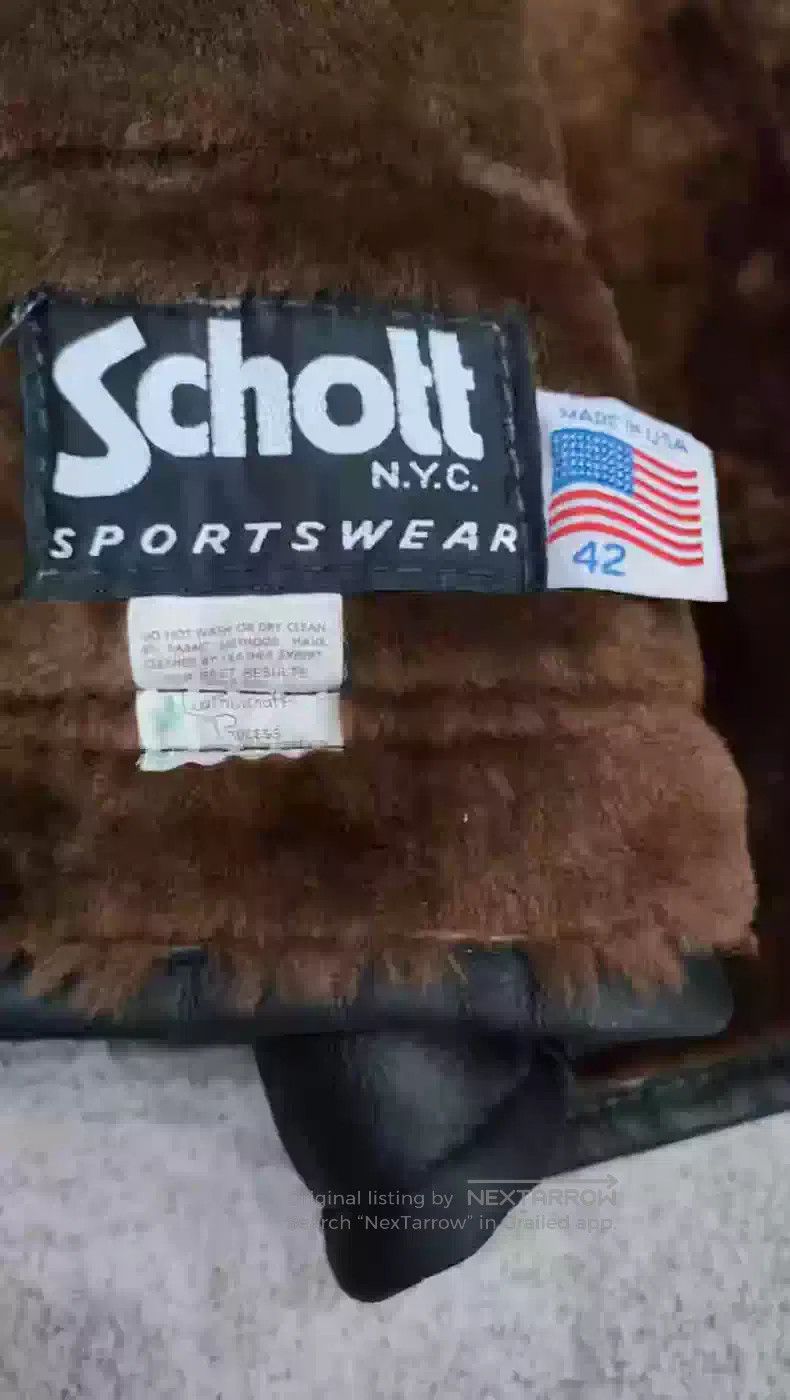 Schott Schott Fur is integrated into the leather coat Size US M / EU 48-50 / 2 - 5 Thumbnail