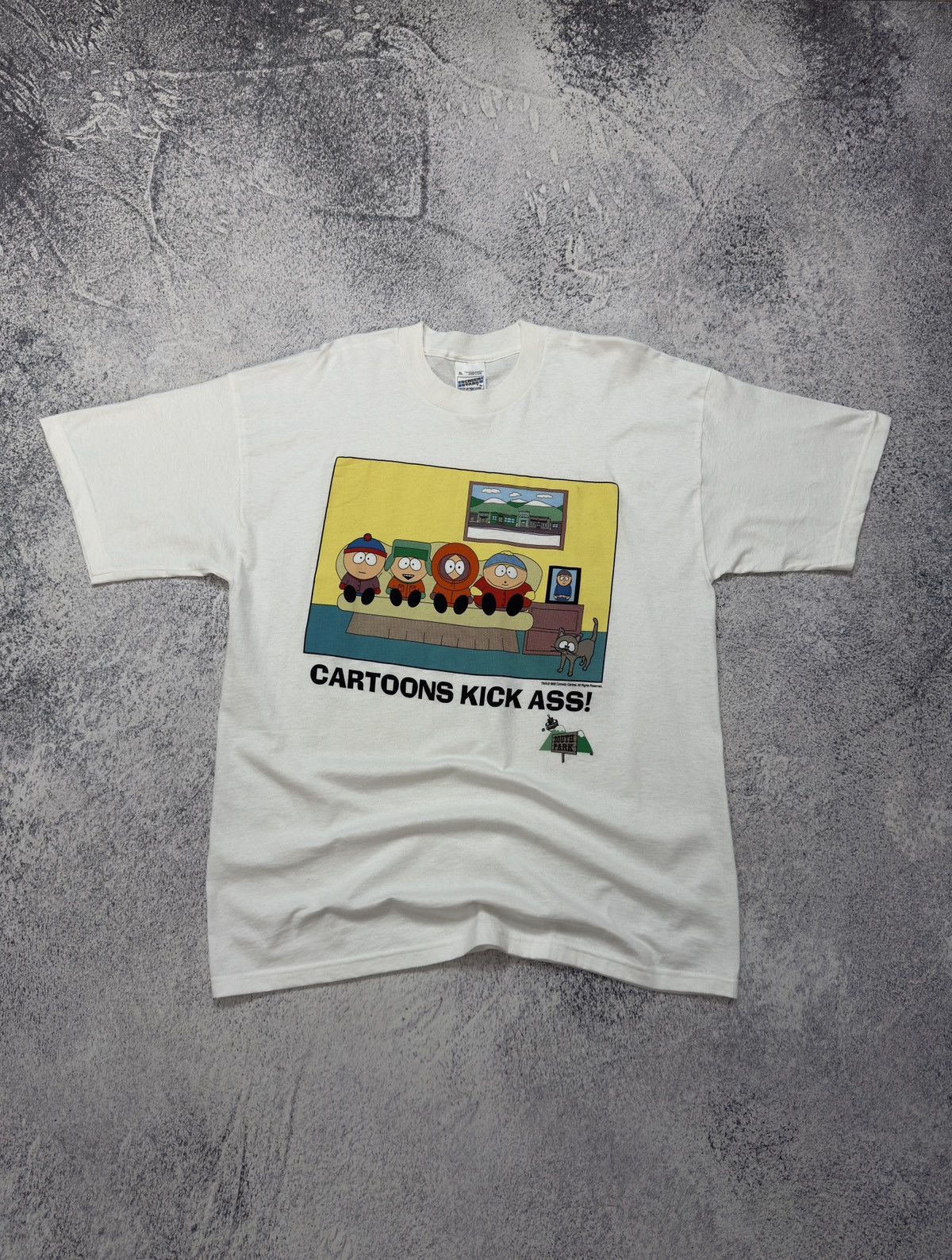Other VTG 1998 Comedy Central South Park Cartoons Kick Ass T-Shirt Size US XL / EU 56 / 4 - 3 Thumbnail