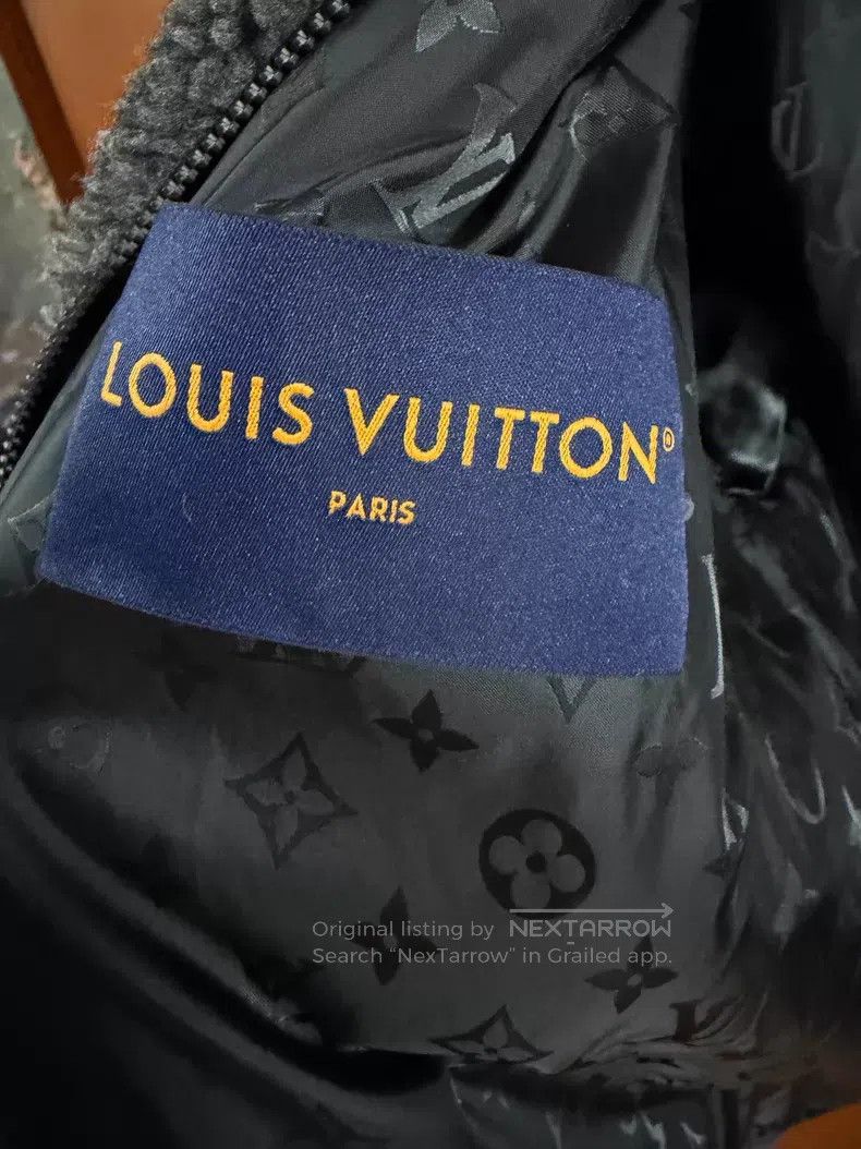 Louis Vuitton Louis Vuitton Grey teddy plush lined full print jacket Size US L / EU 52-54 / 3 - 4 Thumbnail