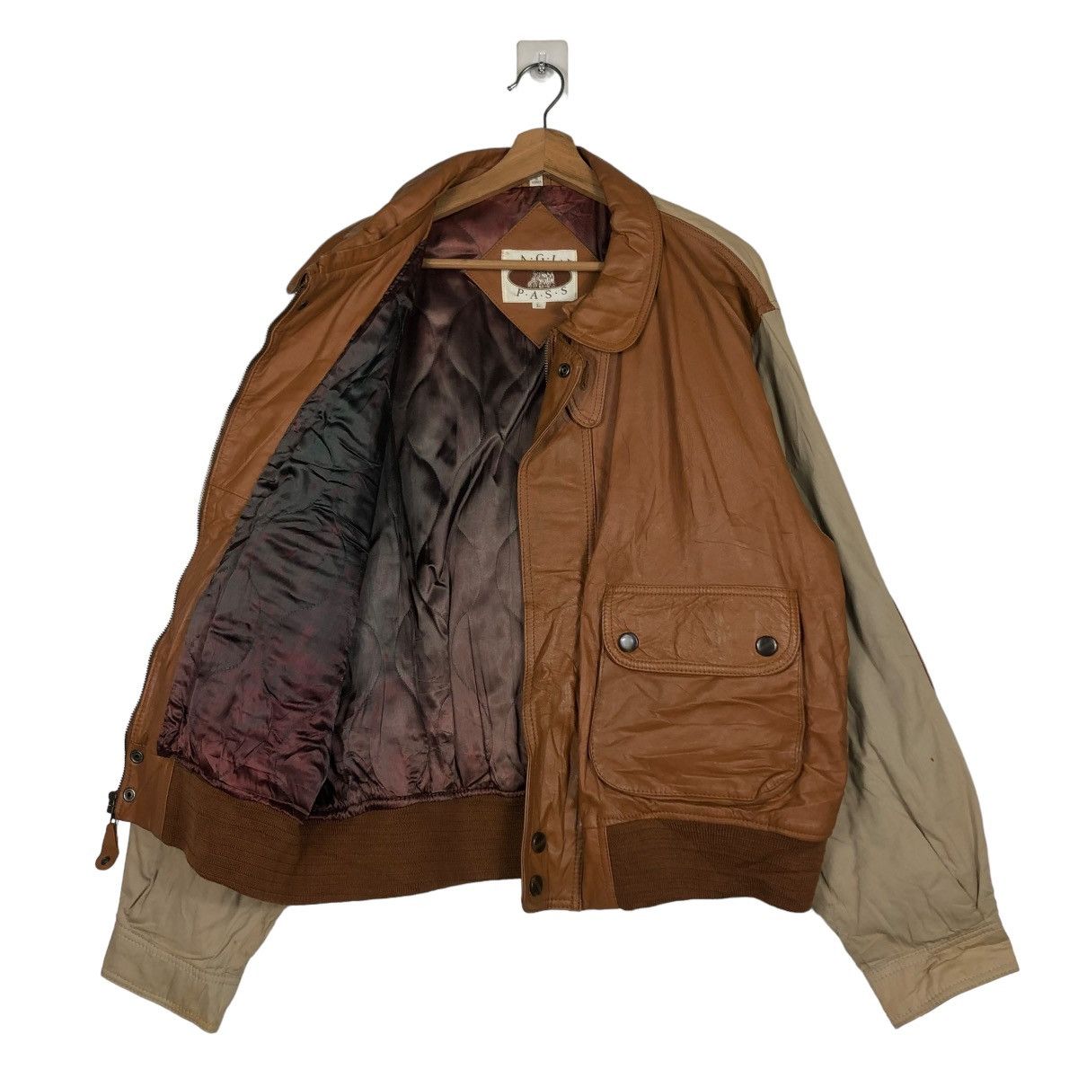 Japanese Brand 🔥VINTAGE BIKER LEATHER JACKET EAGLE PASS ISSEY MIYAKE Size US L / EU 52-54 / 3 - 13 Thumbnail