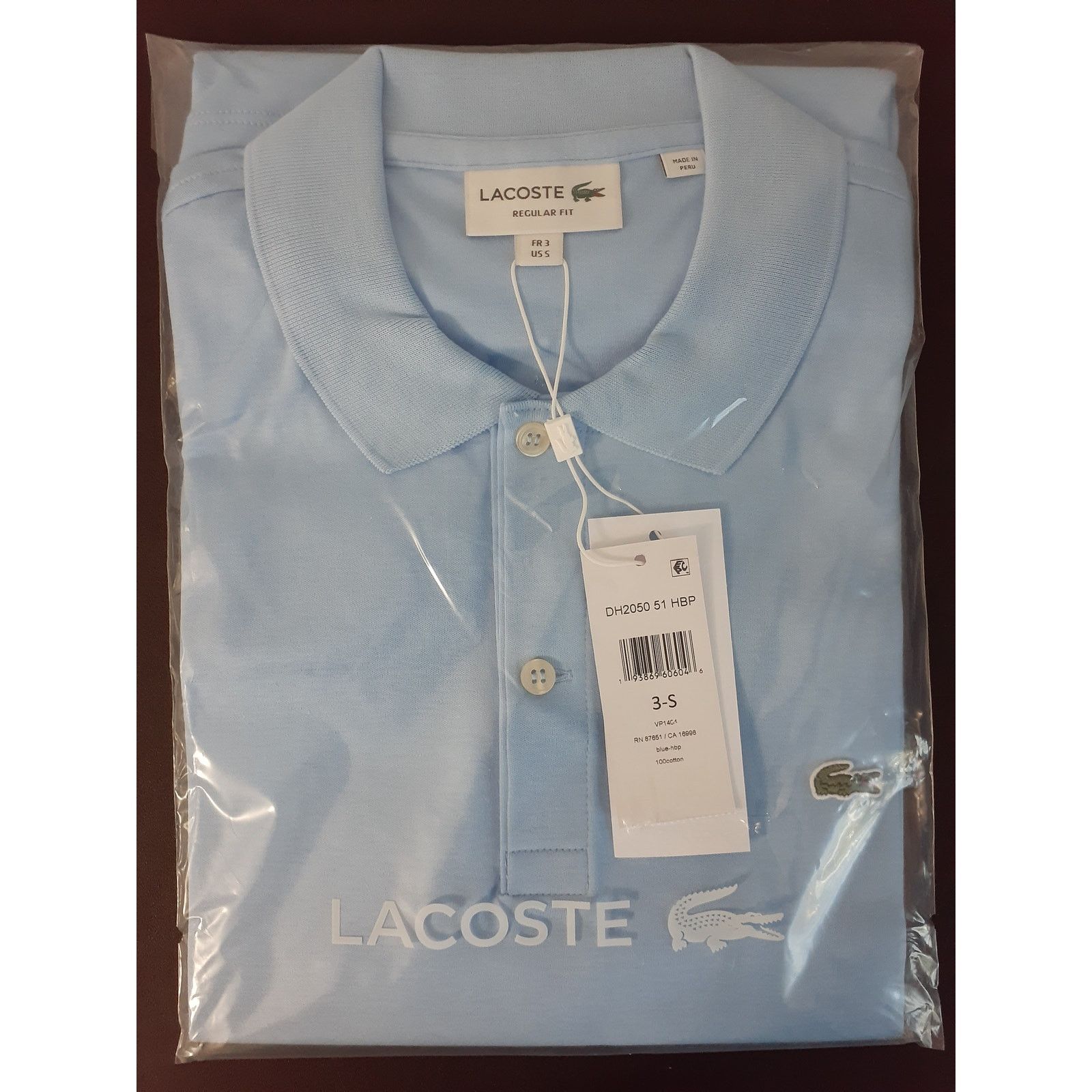 Lacoste Lacoste Mens Pima Jersey Interlock Regular Fit Polo Blue S Size US S / EU 44-46 / 1 - 2 Thumbnail