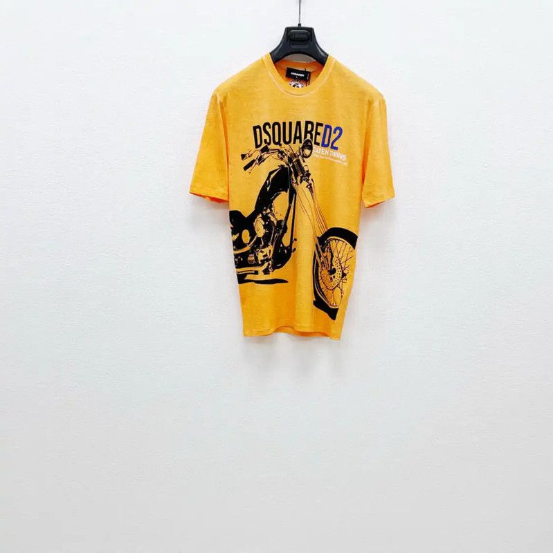 Dsquared2 DSQUARED2 Summer Yellow Cotton T-Shirt 0089 Size US S / EU 44-46 / 1 - 1 Thumbnail