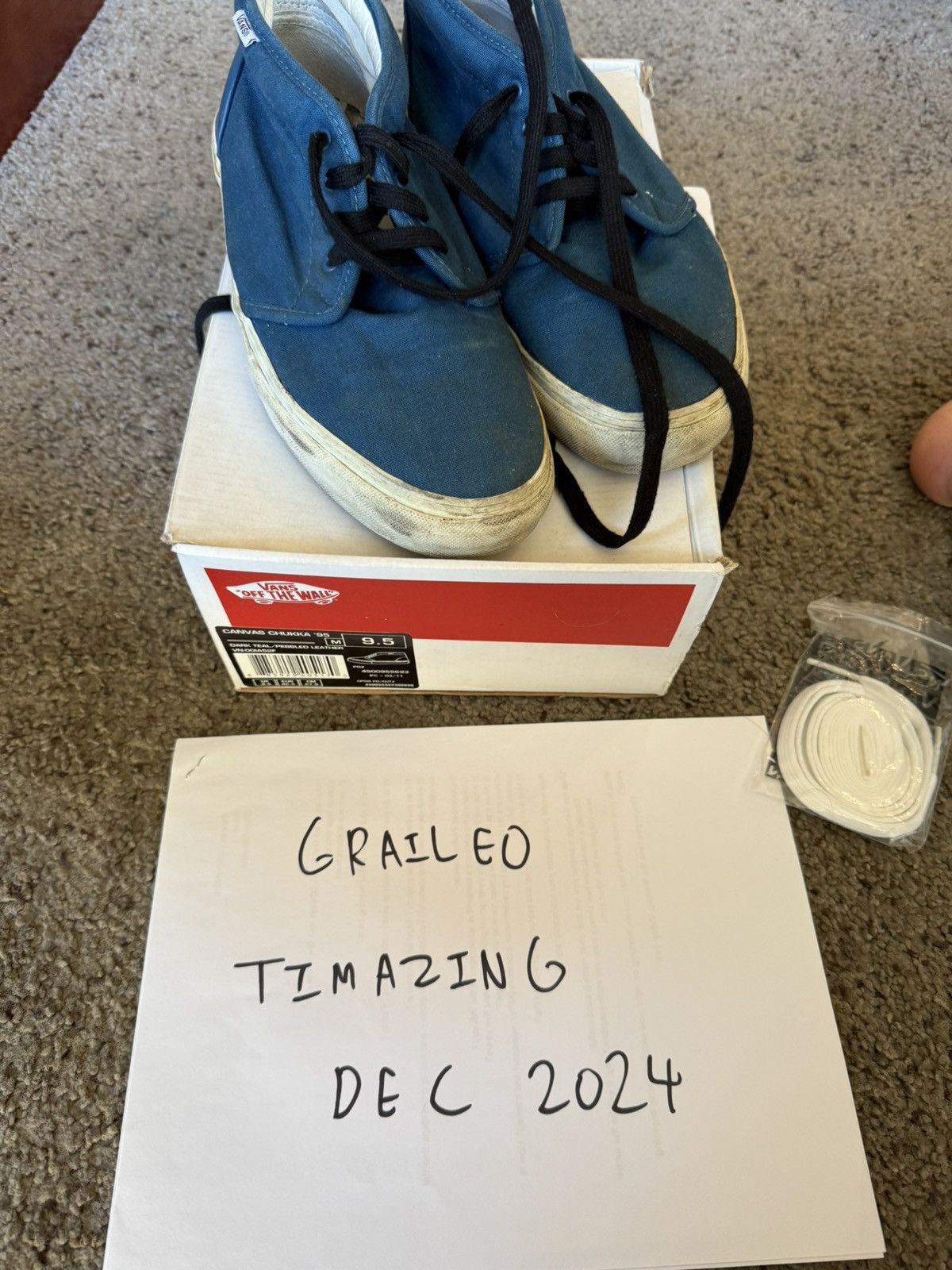 Vans Vans x Supreme Canvas Chukka ‘95 Rare Dark Teal Size US 9.5 / EU 42-43 - 9 Thumbnail