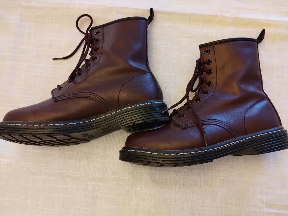 Sketchers Memory Foam Leather Combat Lace Up Military Ankle Boots Grailed