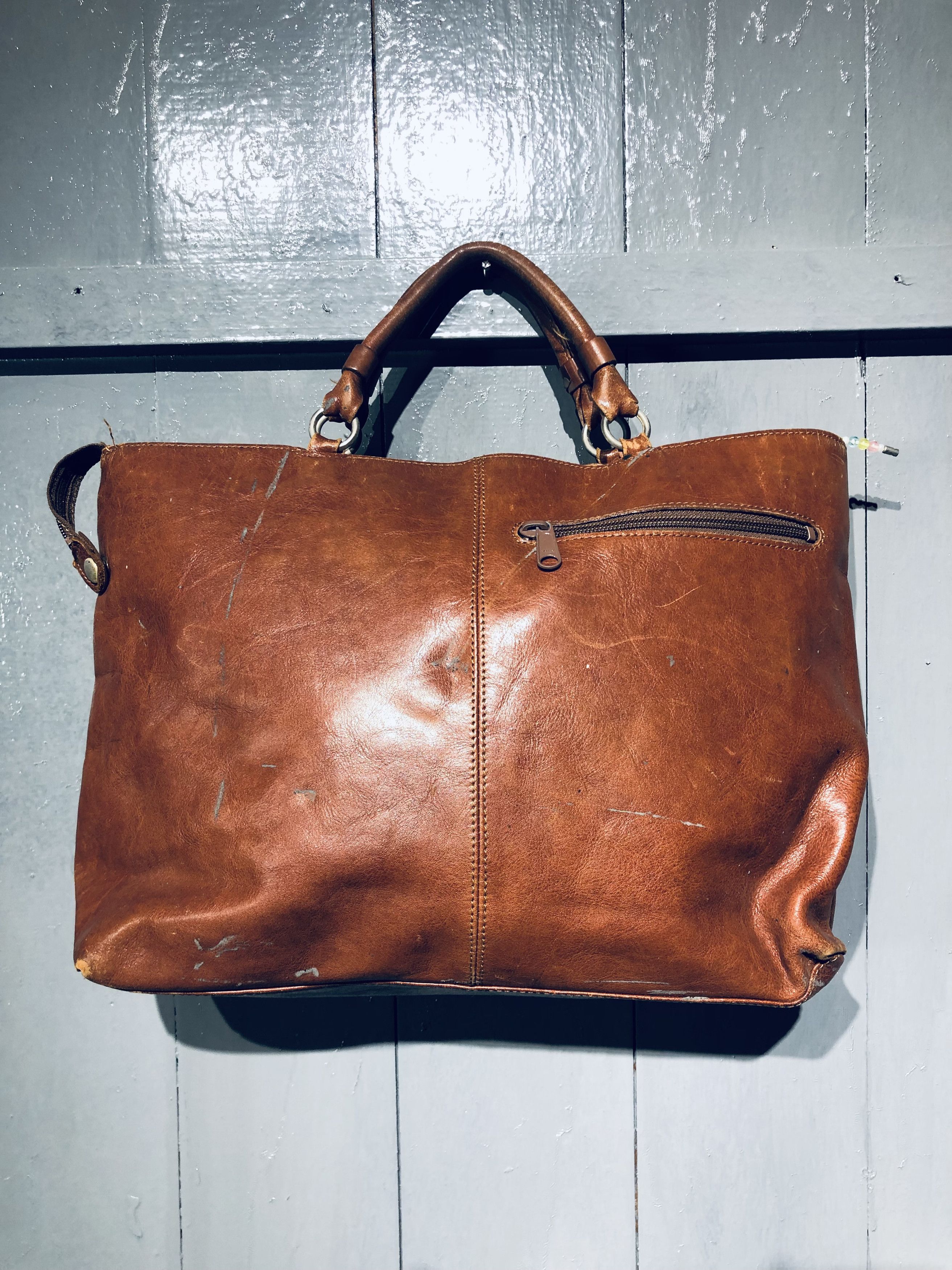 Genuine Leather × Leather JAPANESE STREEWEAR FASHION STYLE LEATHER HANDCARRY BAG Size ONE SIZE - 11 Thumbnail