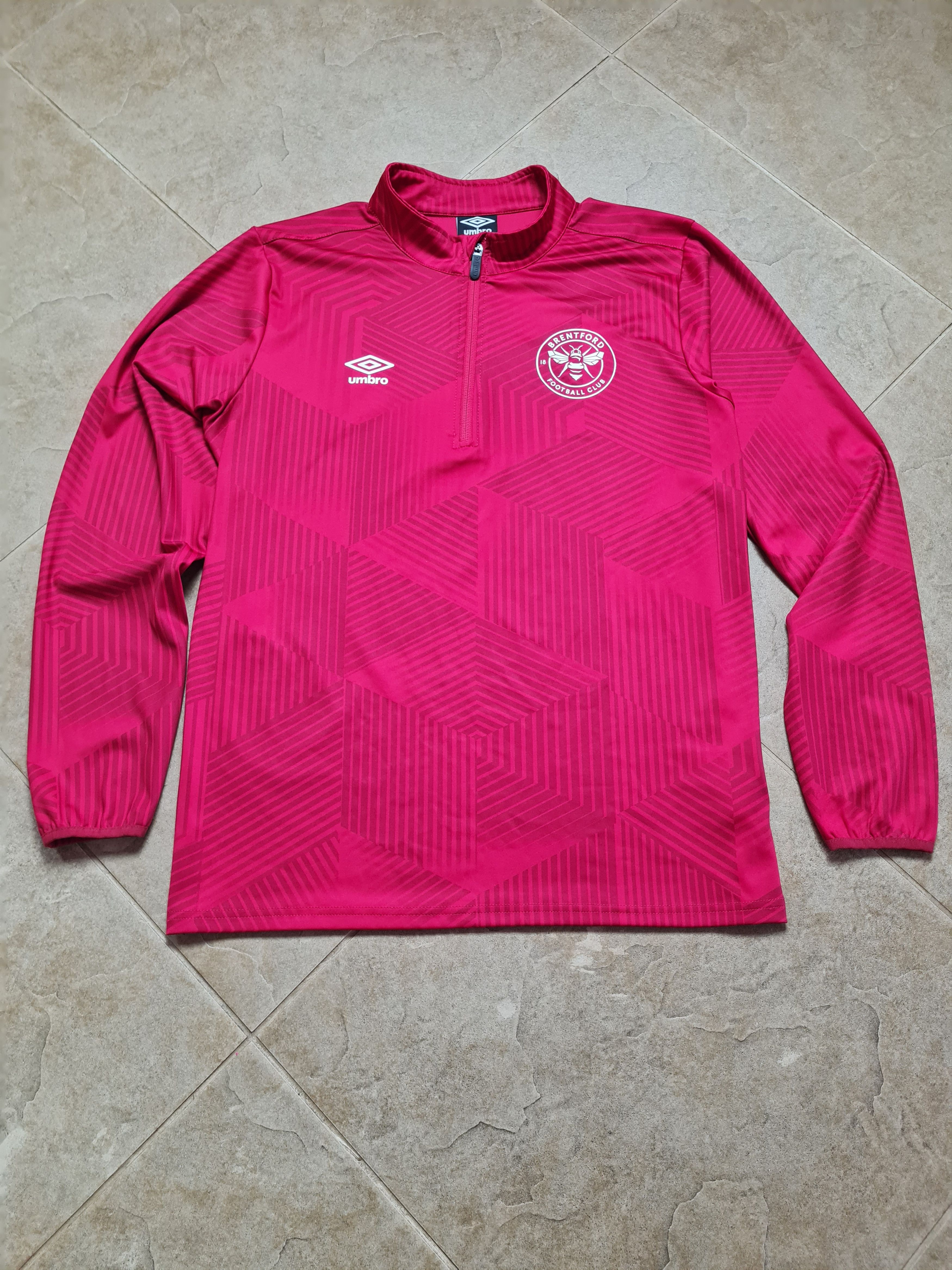 Umbro Brentford FC Umbro 2020-21 Training 1/4 Zip Drill Top Red Size US M / EU 48-50 / 2 - 8 Thumbnail