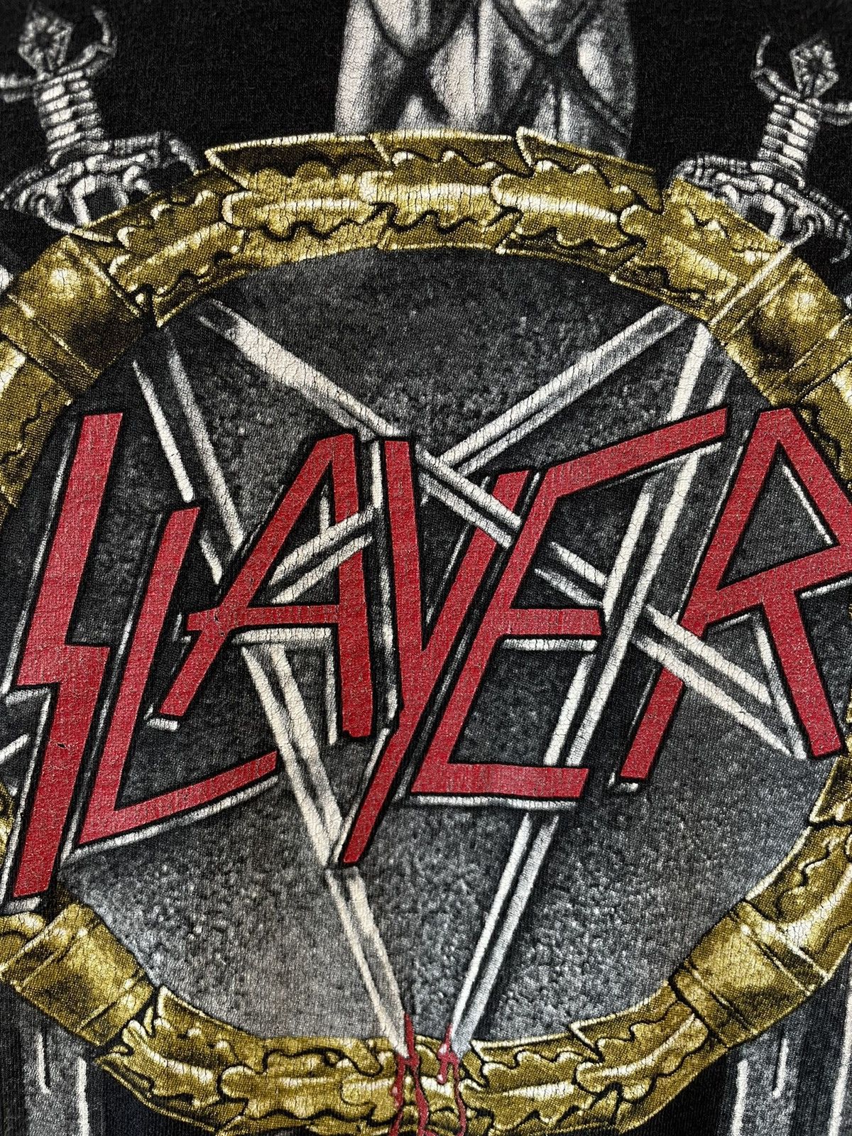 Band Tees Vintage 2003 Slayer Y2K Metal Rock Band Faded T-Shirt M/L Size US L / EU 52-54 / 3 - 8 Thumbnail