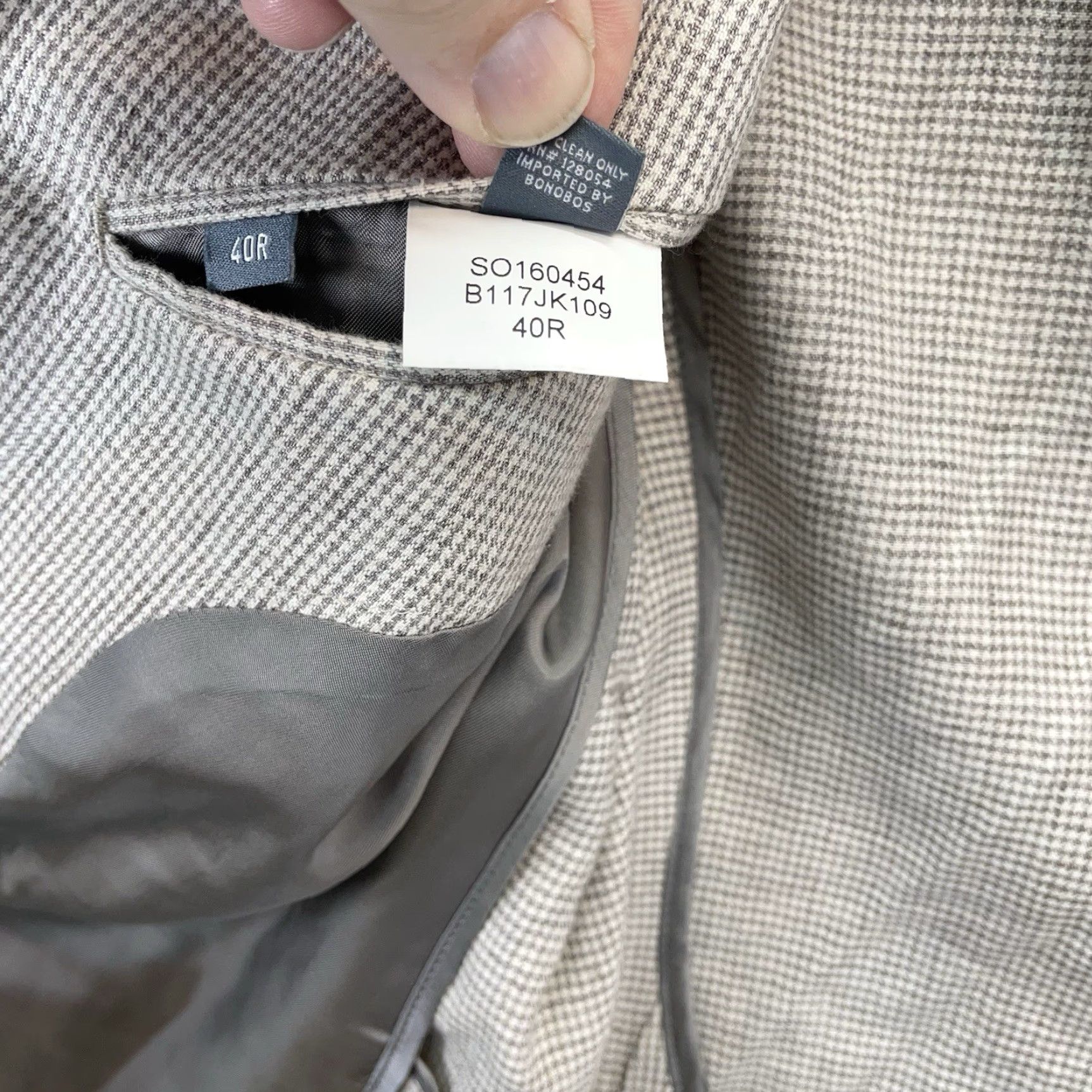 Bonobos Bonobos Blazer Mens size 40r Slim two button jetsetter Casual Jacket Sport Coat Size 40R - 5 Thumbnail