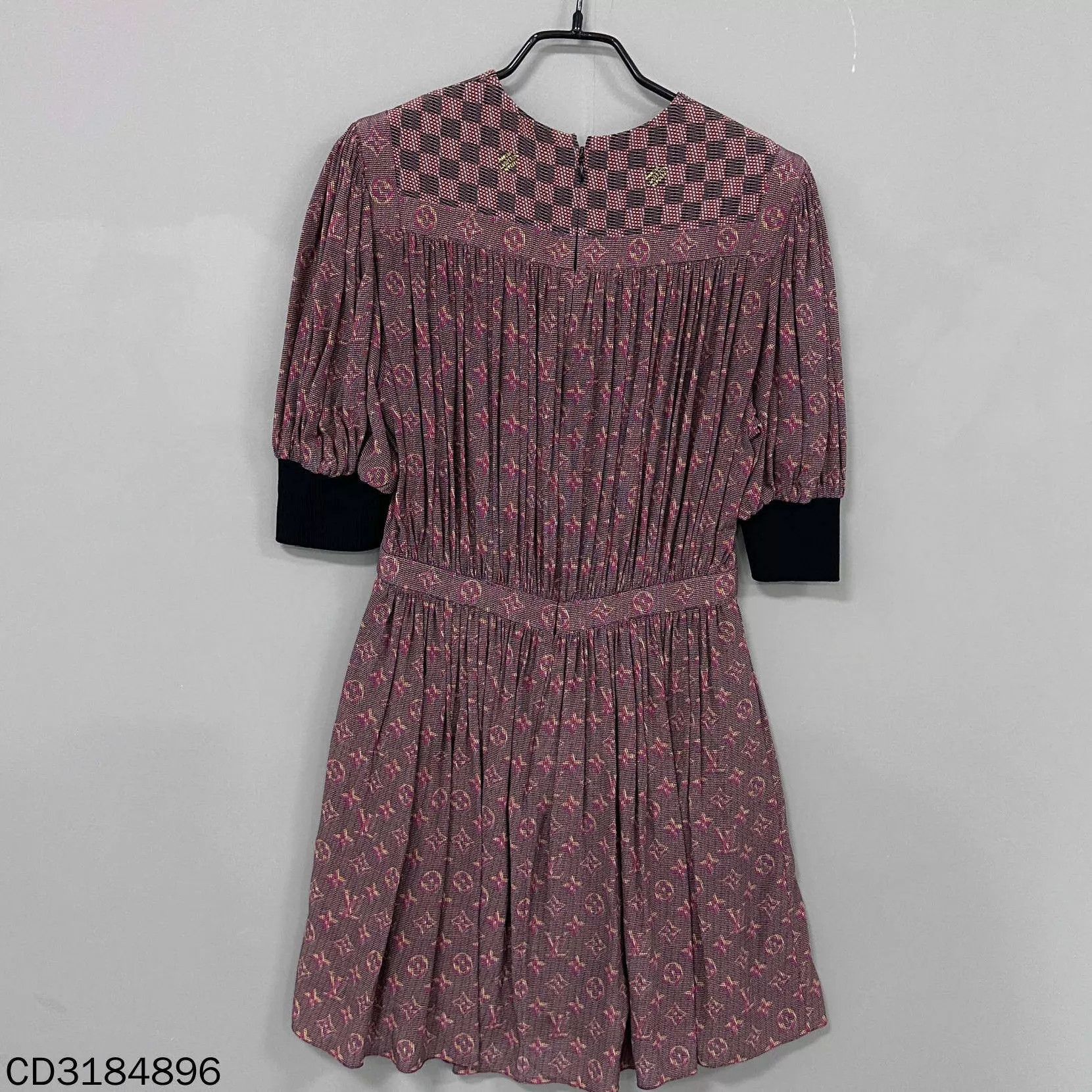 Louis Vuitton LV Women's New Colorful Allover Print Silk Dress 36 Size XS / US 0-2 / IT 36-38 - 3 Thumbnail