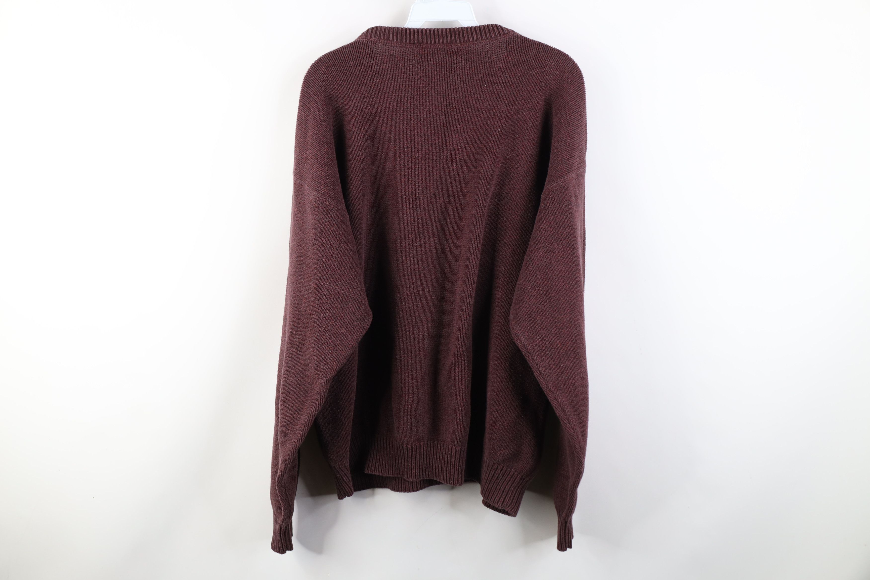 Vintage Vintage 90s Streetwear Heavy Knit Crewneck Sweater Red Size US XL / EU 56 / 4 - 9 Thumbnail
