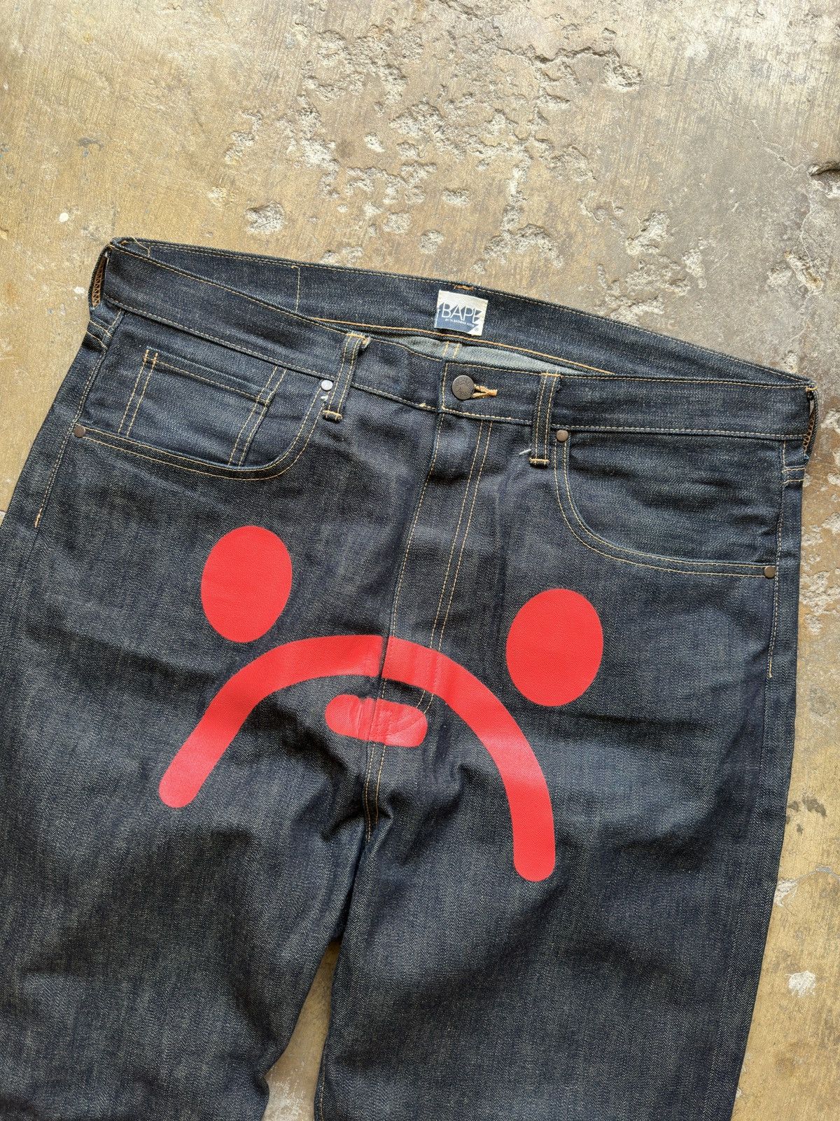 Bape Bape sad face pants Size US 40 / EU 56 - 2 Thumbnail