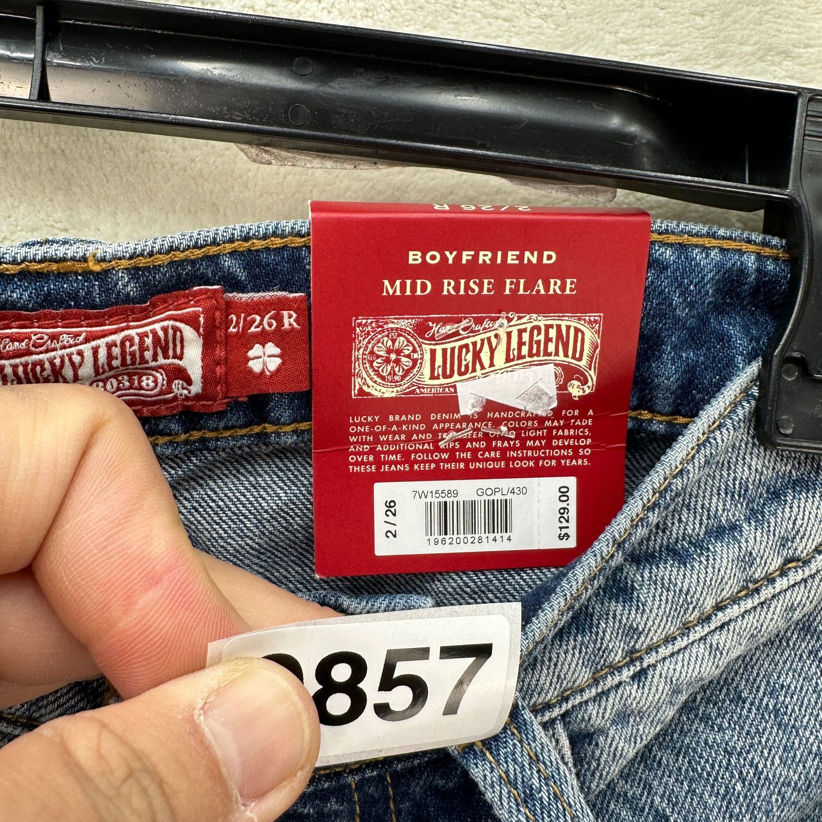 Lucky Brand LUCKY BRAND LEGEND SERIES WOMEN'S 2/26 BOYFRIEND MID RISE FL Size 26" / US 2 / IT 38 - 5 Thumbnail