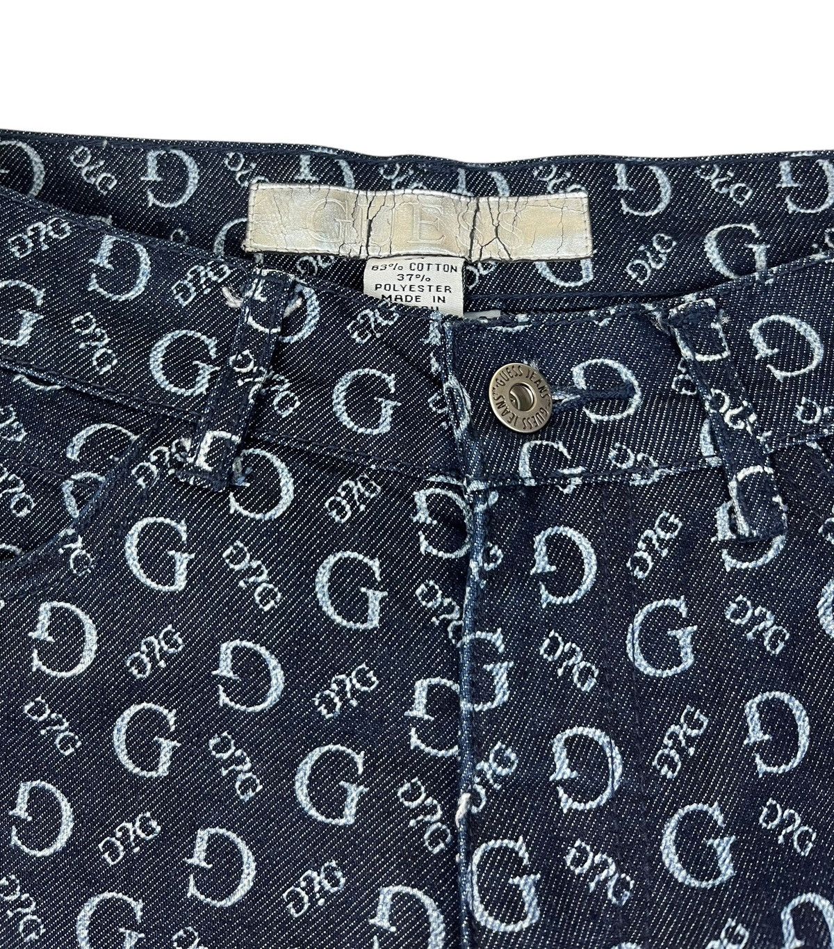 Guess Super Flare Guess Og Monogram Logo Jeans Size 26" / US 2 / IT 38 - 7 Thumbnail