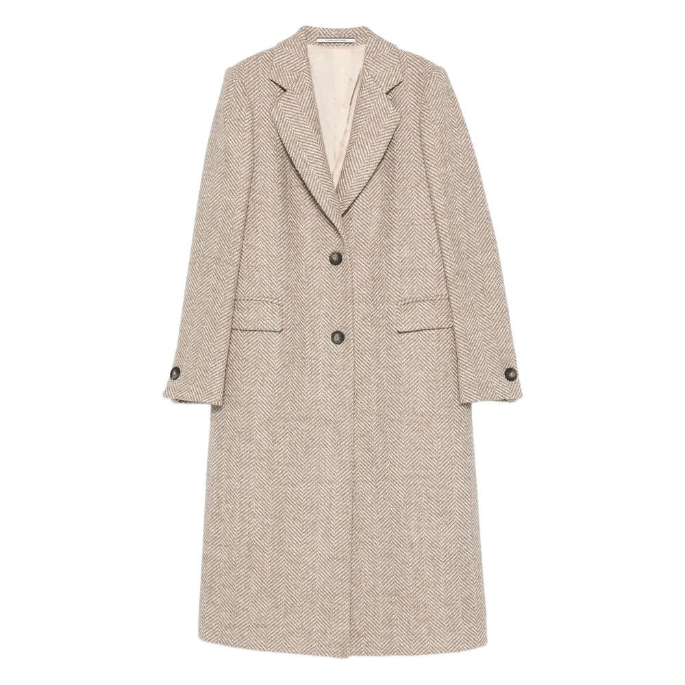 Tagliatore Tagliatore NEUTRALS Coats - Single Breasted Coats Size M / US 6-8 / IT 42-44 - 1 Thumbnail
