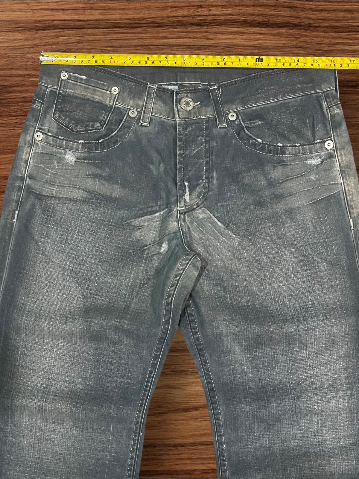 Armani Exchange Armani Exchange Powell Indigo Button Fly Loose Fit Jeans Size US 31 - 18 Thumbnail