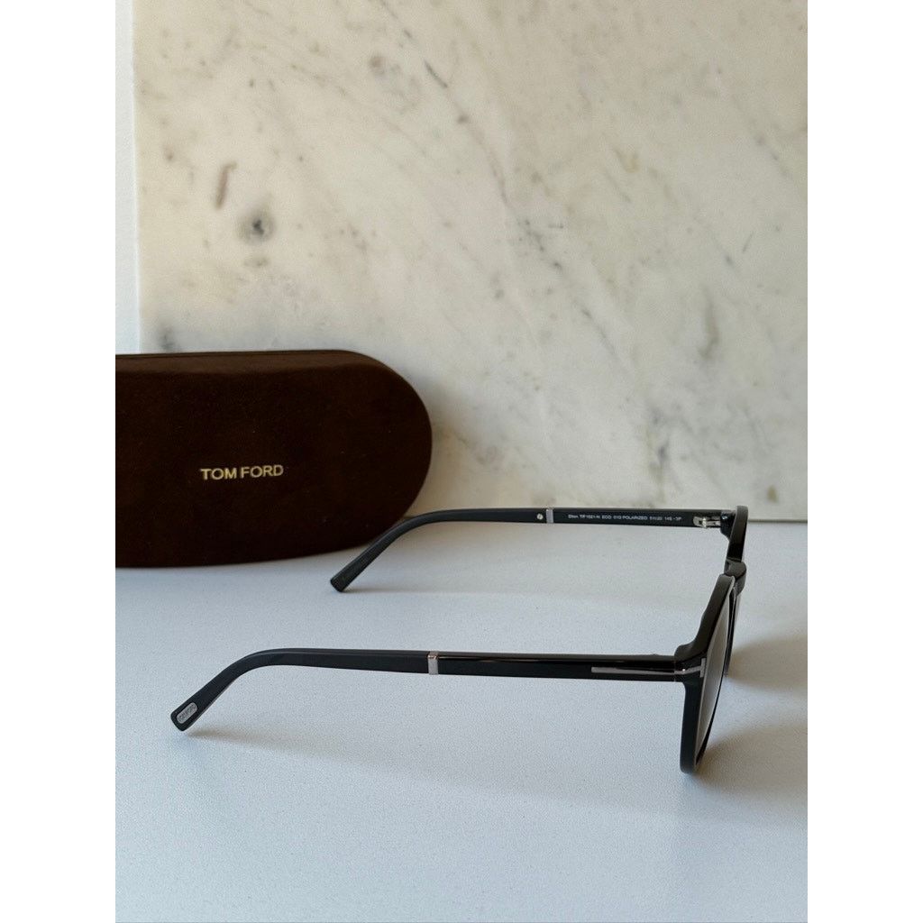 Tom Ford NEW Tom Ford FT1021-N Elton Round Sunglasses Black Polarized Size ONE SIZE - 6 Thumbnail