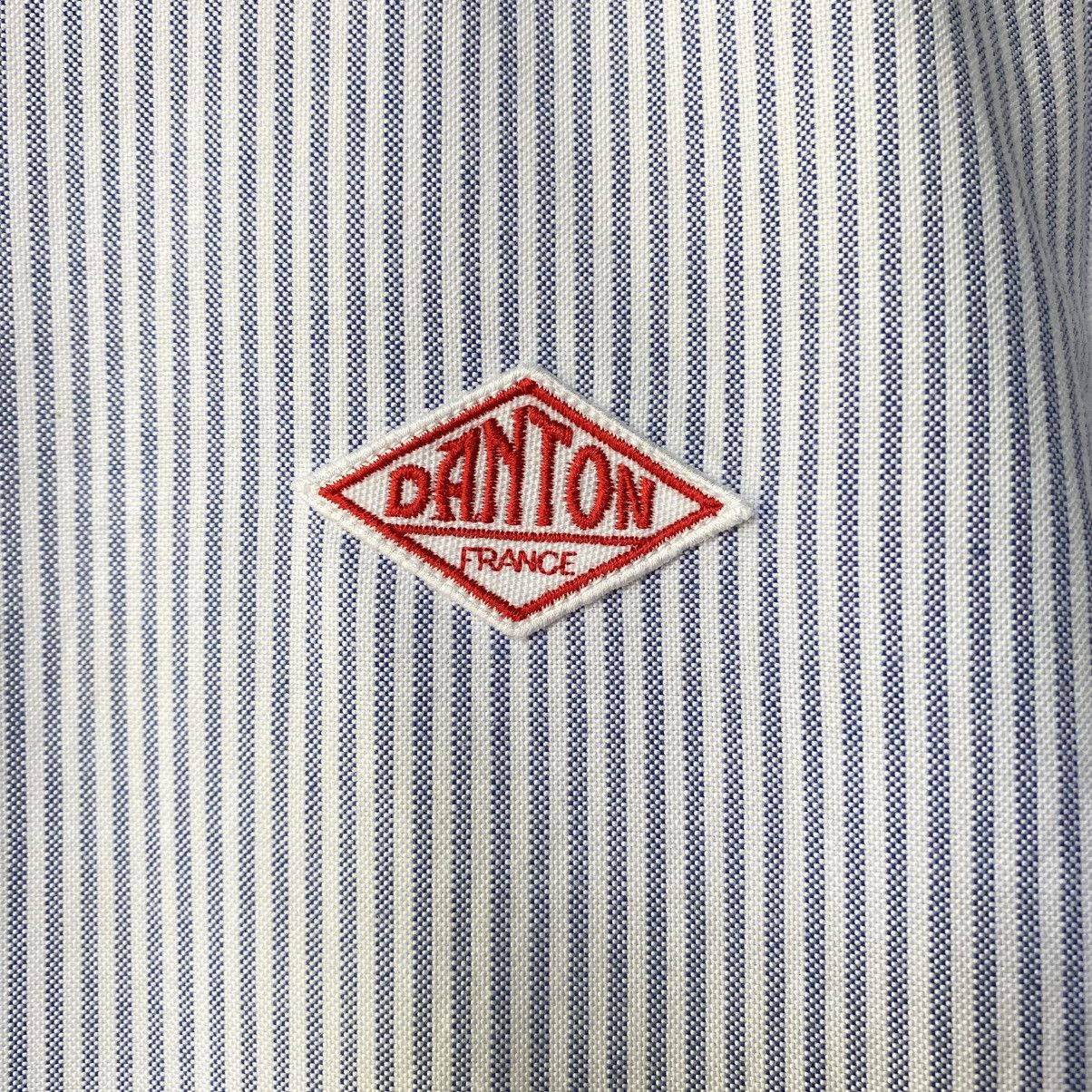 Danton DANTON Light Blue & White Striped Sailor Collar Shirt Size XS / US 0-2 / IT 36-38 - 5 Thumbnail
