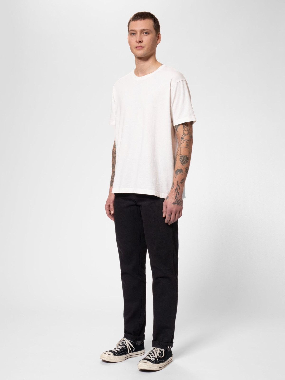 Nudie Jeans Steady Eddy II Dry Black Selvage Size US 32 / EU 48 - 3 Thumbnail