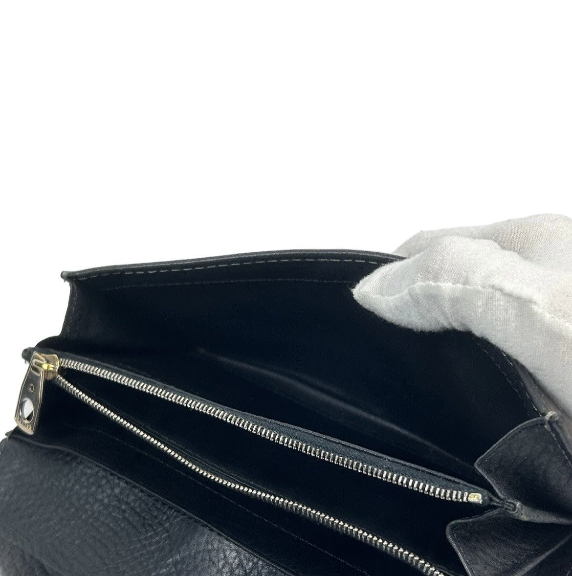 Celine Celine Black Leather Long Wallet Size ONE SIZE - 4 Thumbnail