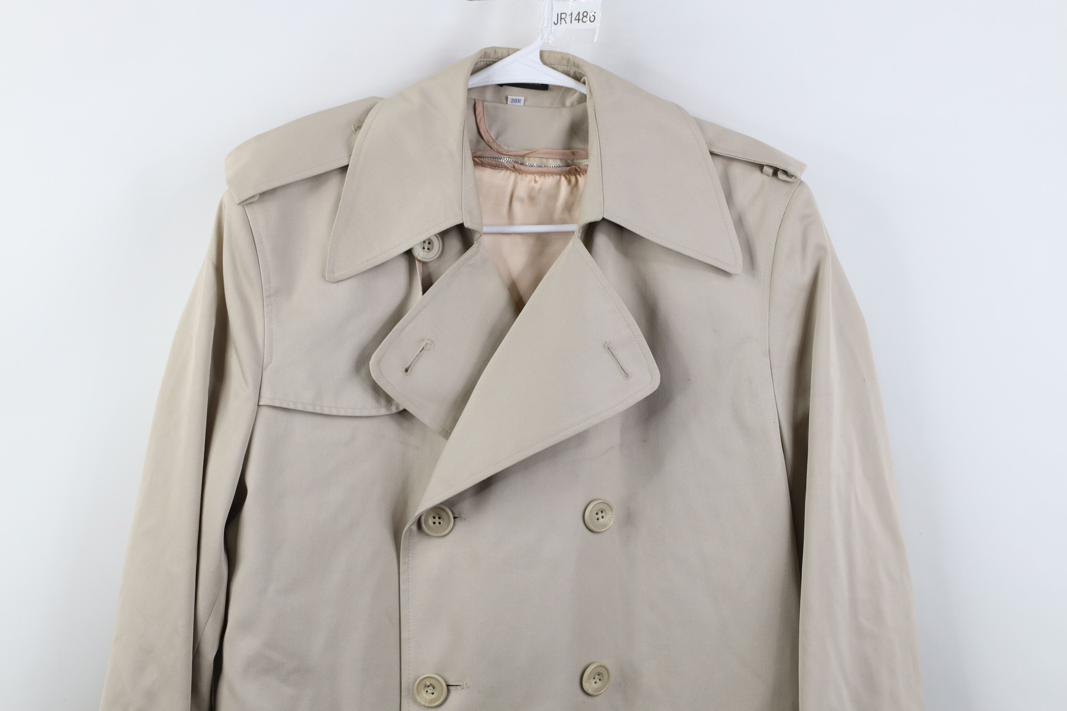 Vintage Vintage 70s Streetwear Trench Coat Rain Jacket Stone Beige Size US L / EU 52-54 / 3 - 2 Thumbnail
