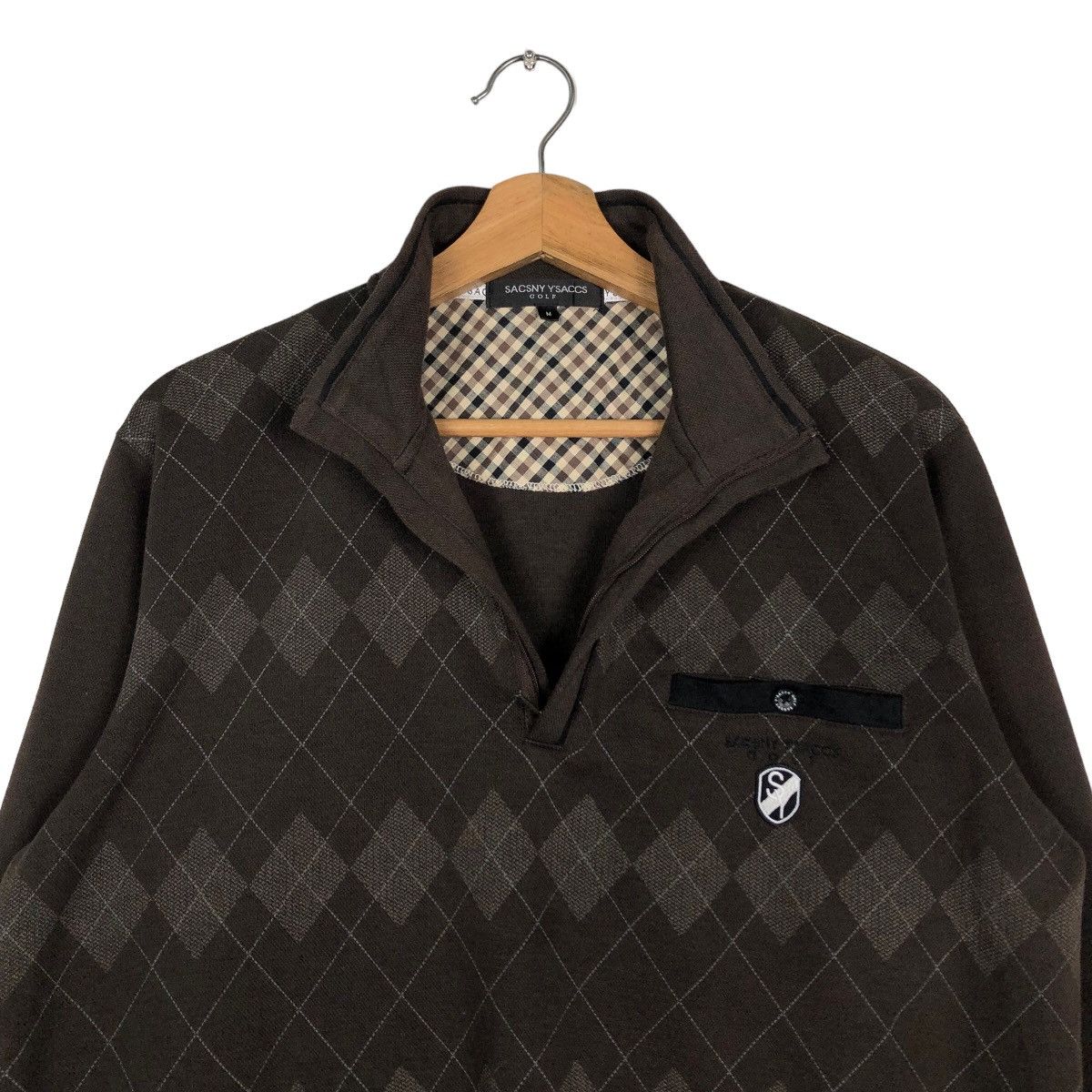Japanese Brand 🔥Vintage Collar Sweatshirt Sacsny Y’saccs Jpn Tartan Design Size US M / EU 48-50 / 2 - 10 Thumbnail