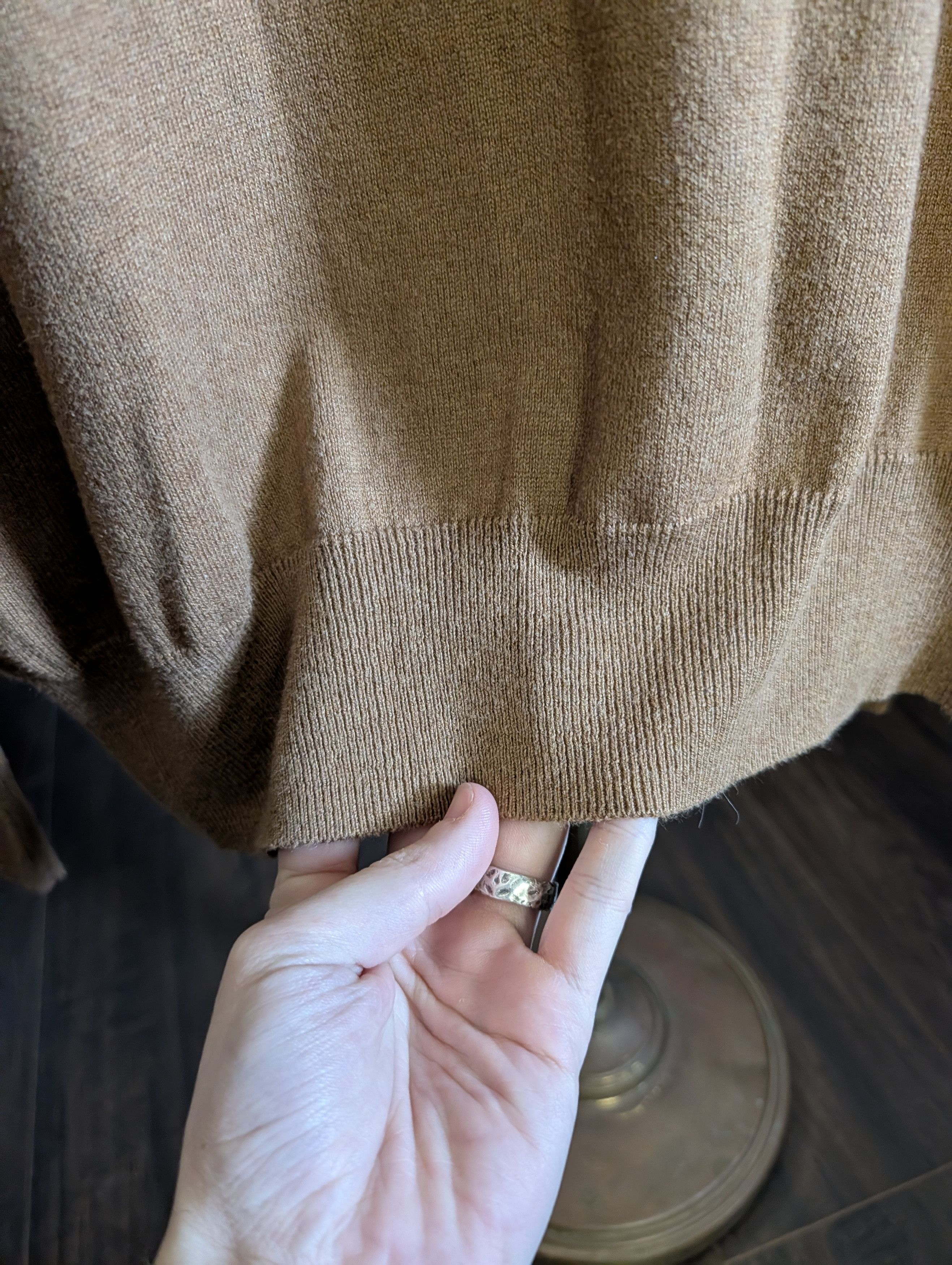 Orvis Cotton/silk/cashmere tan knit 1/4 zip sweater XL Size US XL / EU 56 / 4 - 10 Thumbnail