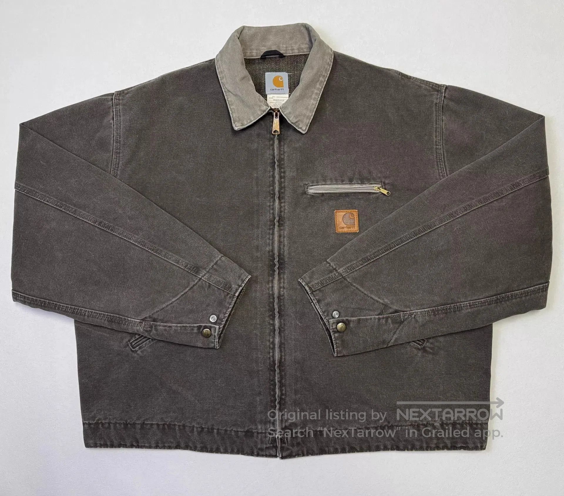 Carhartt Brown Work Jacket with Zipper and Chest Pocket. Size US XXL / EU 58 / 5 - 1 Thumbnail