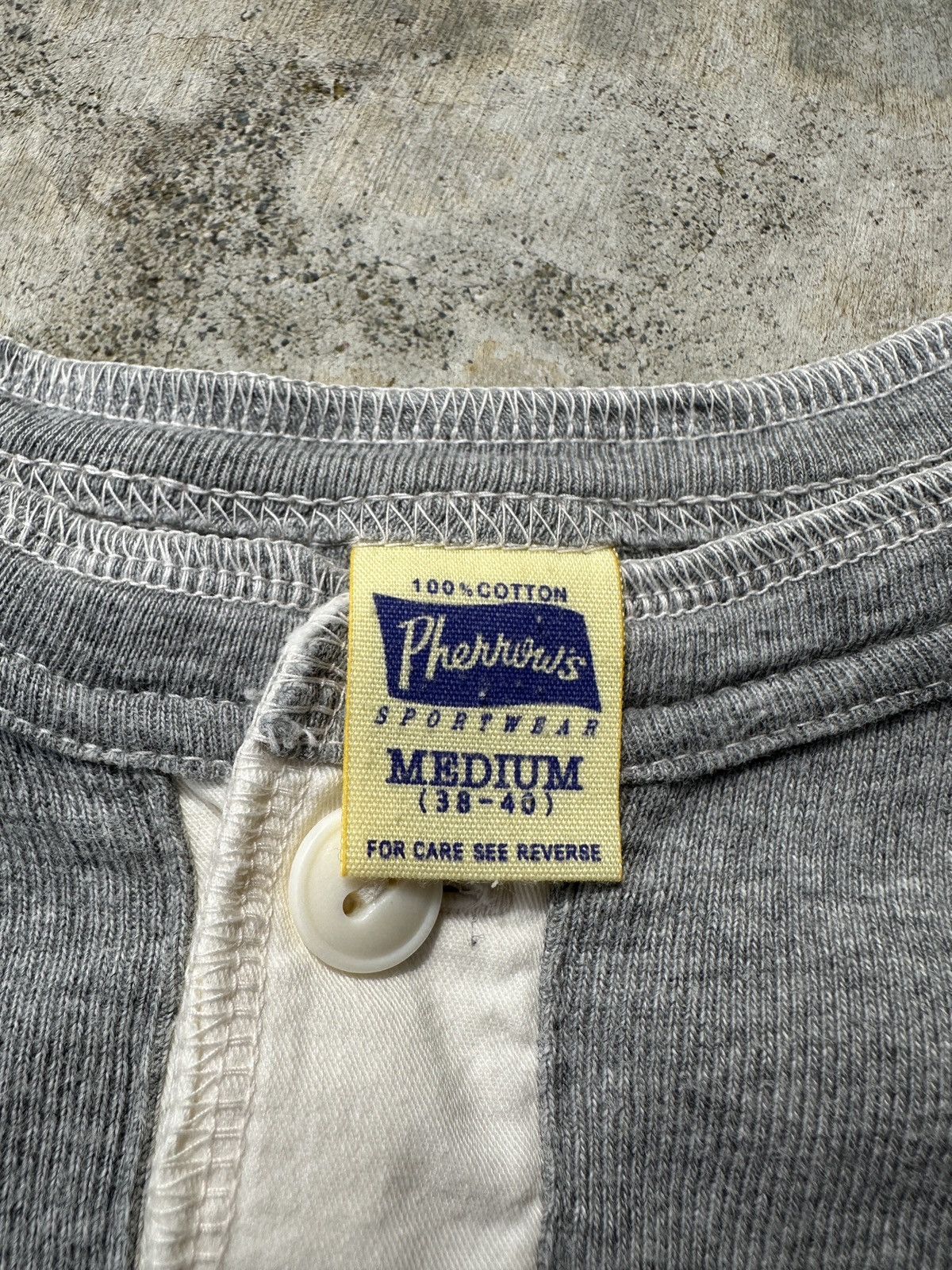 Pherrow's Pherrow repro US Military SLUB YARN HENLEY NECK T-SHIRT Size US M / EU 48-50 / 2 - 3 Thumbnail
