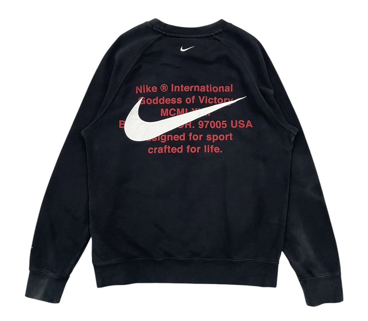 Nike Grailed Faded Nike Double Swoosh Sweatshirt Size US M / EU 48-50 / 2 - 2 Thumbnail