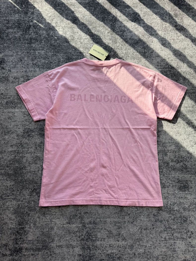 Balenciaga Balenciaga Pink front and back logo short sleeves Size M / US 6-8 / IT 42-44 - 3 Thumbnail
