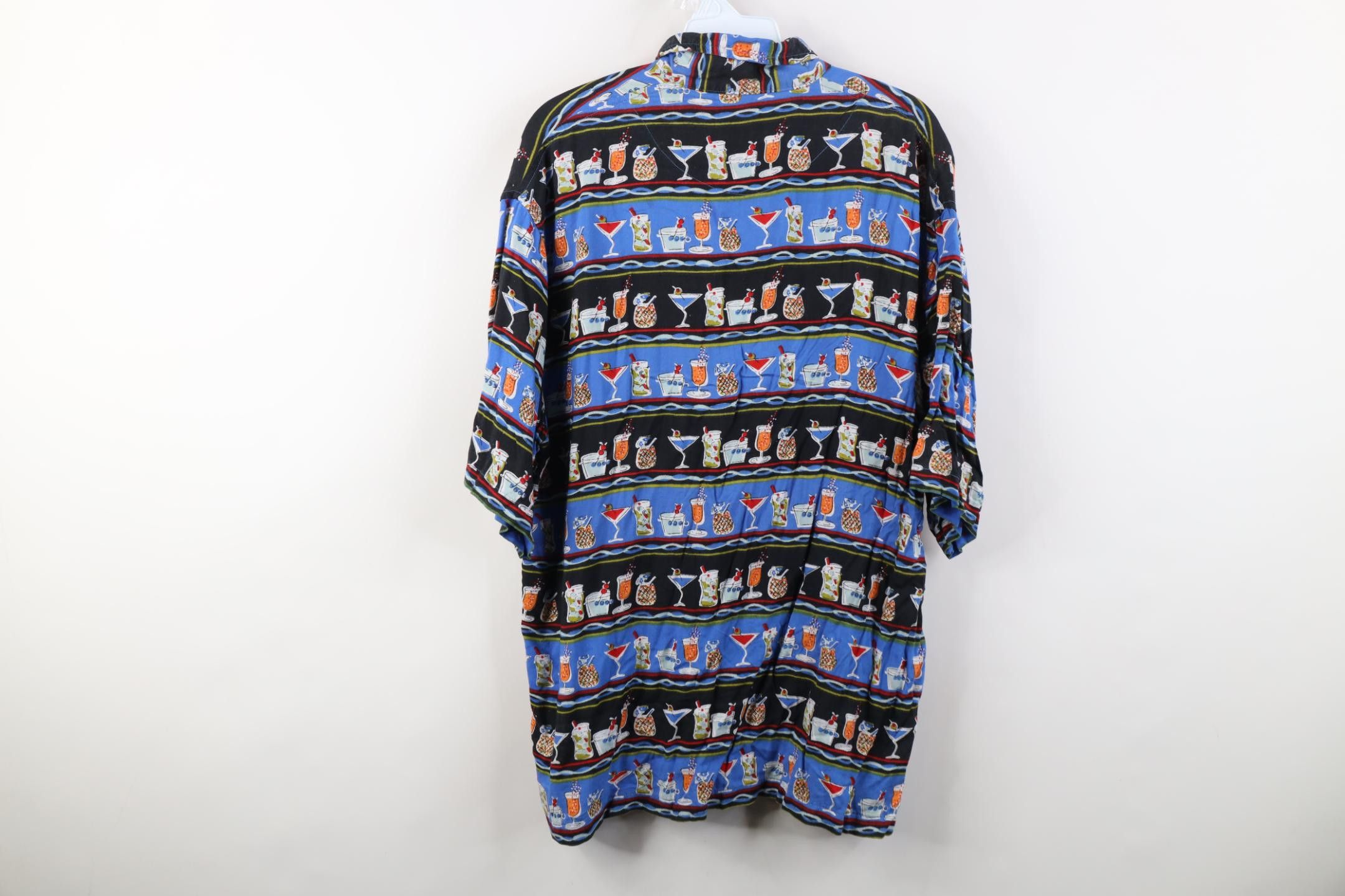 Vintage Vintage 90s Streetwear Gabardine Drinks Button Shirt Size US M / EU 48-50 / 2 - 10 Thumbnail