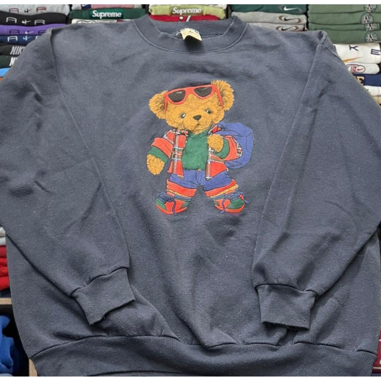 Vintage 90s teddy bear sweater Size L / US 10 / IT 46 - 2 Thumbnail