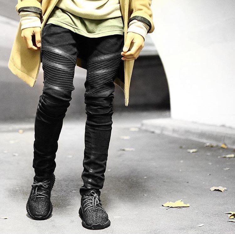 FAVELA Black wax biker denim Size US 34 / EU 50 - 1 Thumbnail