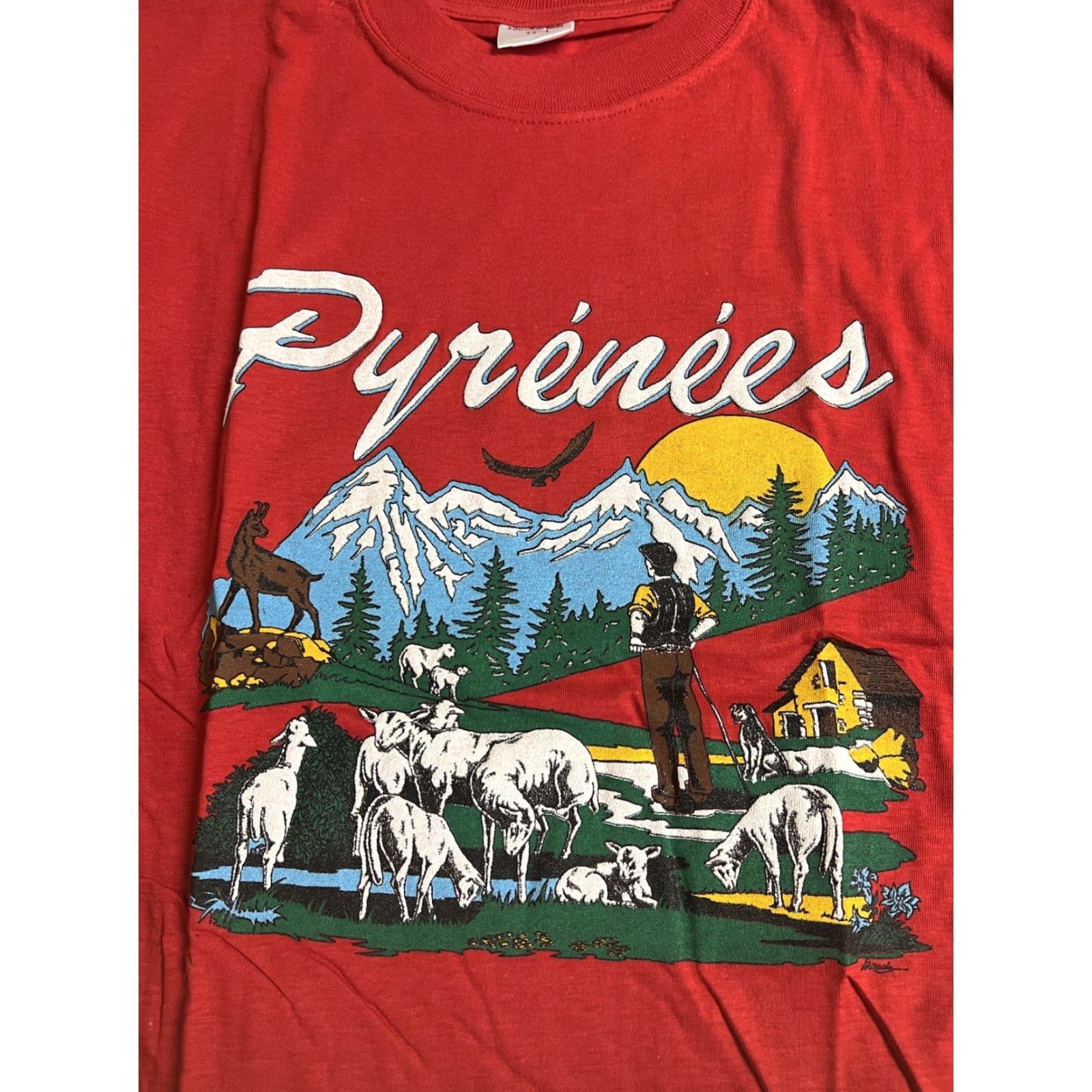Vintage VINTAGE Single Stitch T-Shirt Red L Mountains Cotton Unisex Adults Stitch Large NOS Comfortable Travel Size US L / EU 52-54 / 3 - 4 Thumbnail