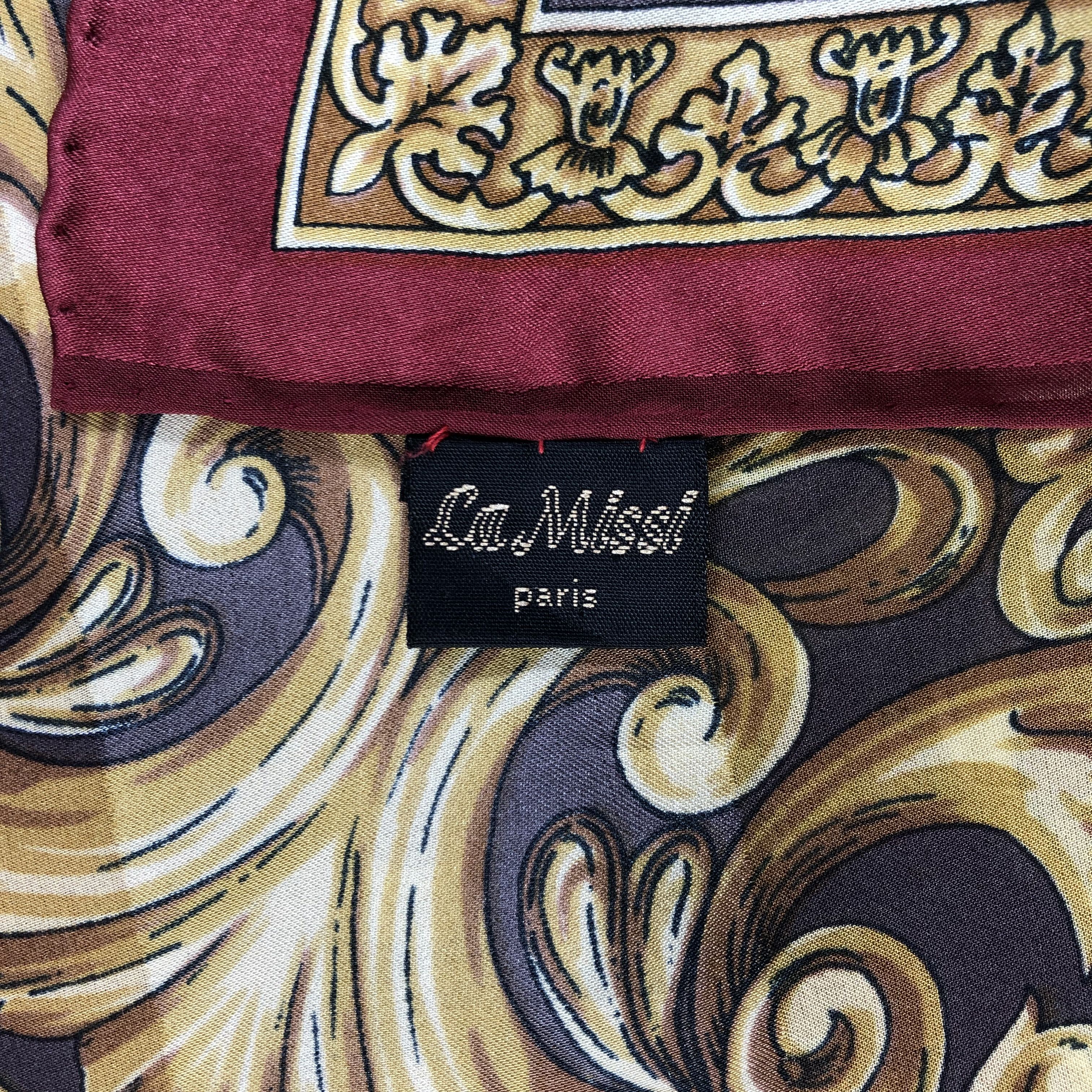 Vintage Vintage La Missi Paris Silk Scarf Size ONE SIZE - 6 Thumbnail