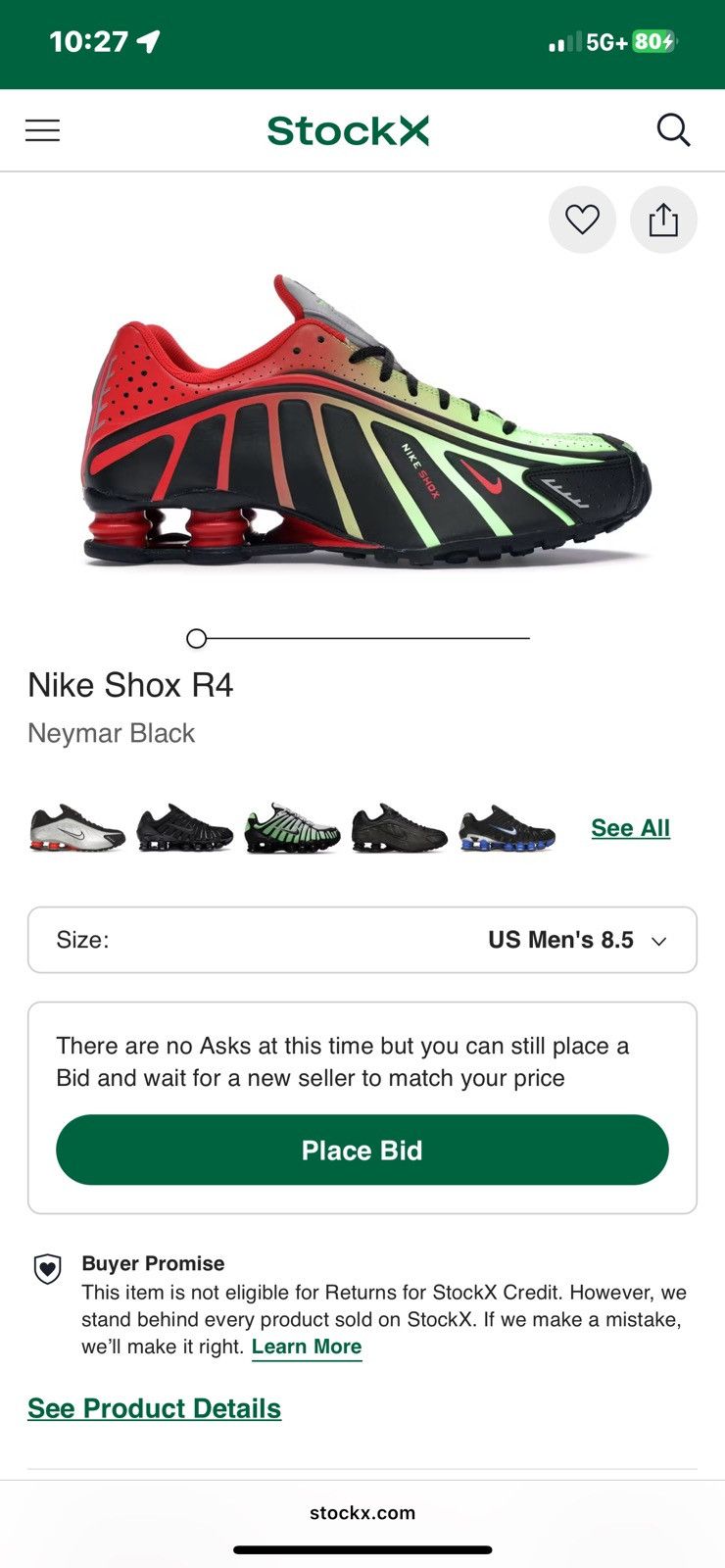 Nike 2019 Neymar Jr. x Shox R4 'São Paulo Markets' Size US 8.5 / EU 41-42 - 5 Thumbnail